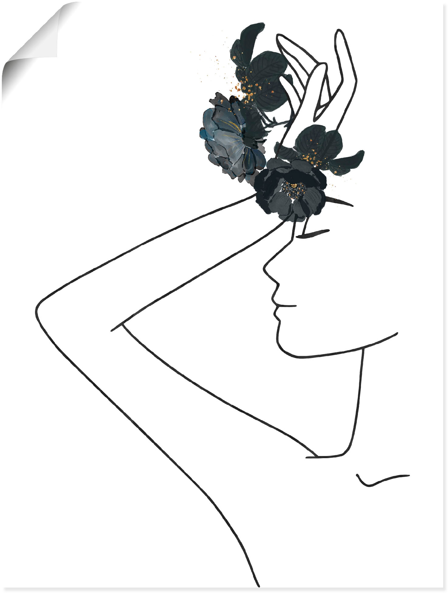 versch. (1 Wandaufkleber Alubild, LineArt oder Modebilder, Mädchen als Größen »Moderne Wandbild kaufen St.), | Leinwandbild, Artland BAUR I«, Poster in