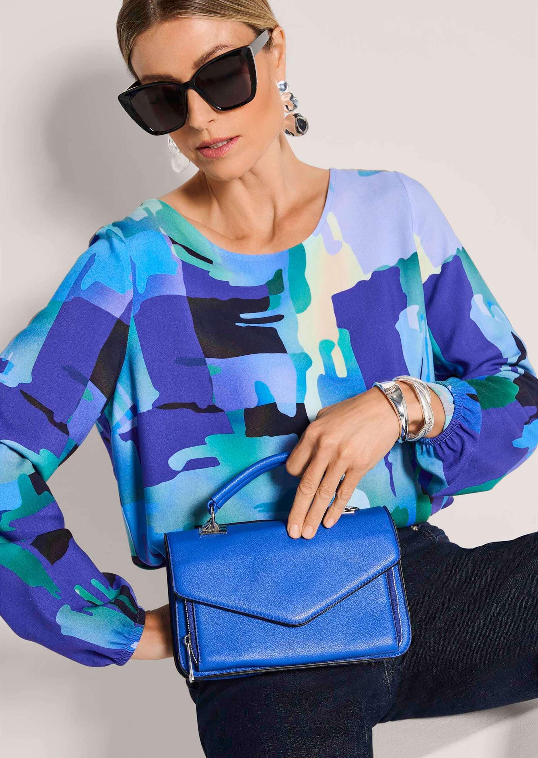 MADELEINE Schlupfbluse »Blusenshirt Stilvolle Viskosebluse mit Grafik-Print«