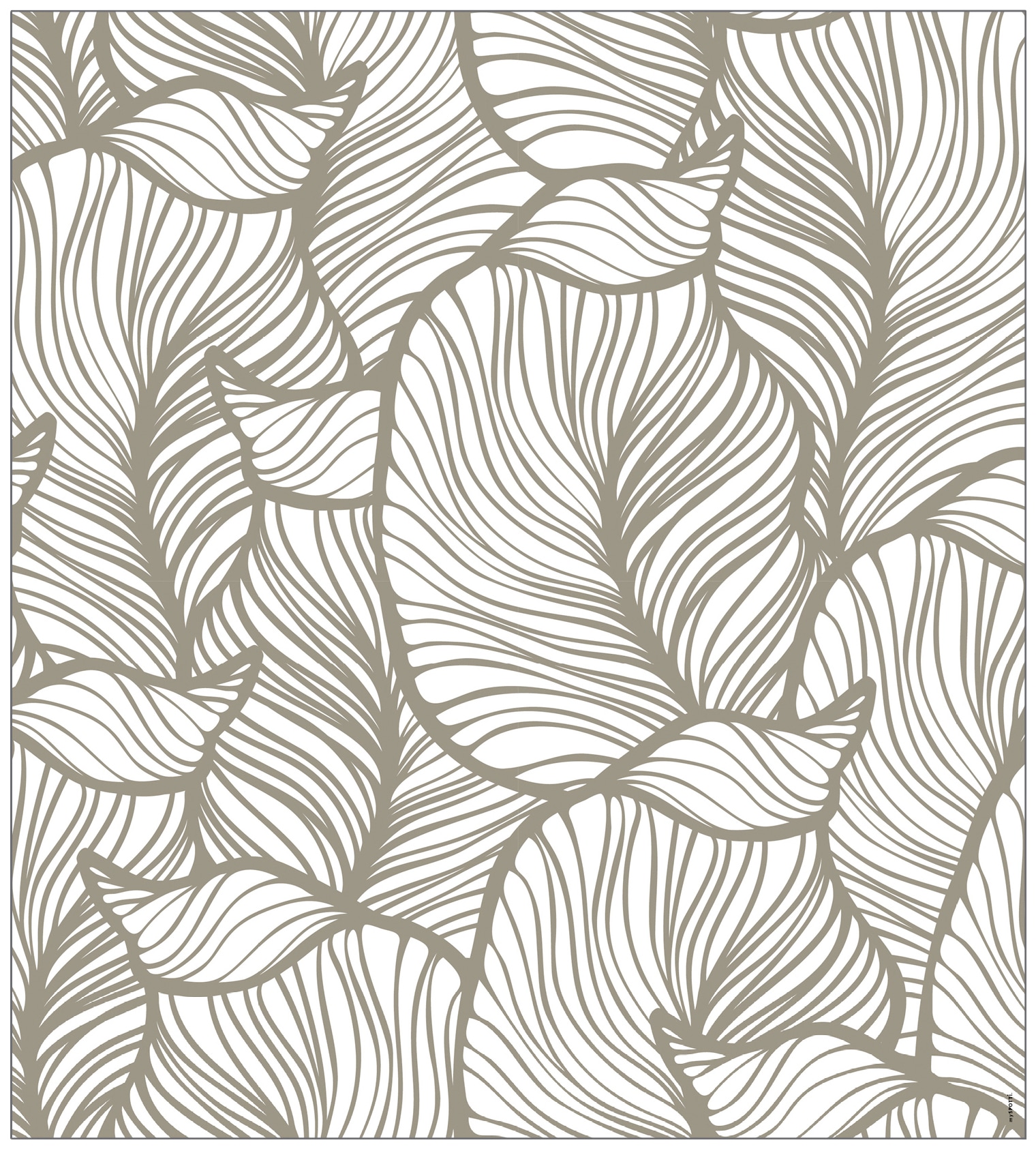 MySpotti Fensterfolie »Look Leaves beige«, halbtransparent, glattstatisch  haftend, 90 x 100 cm, statisch haftend kaufen | BAUR