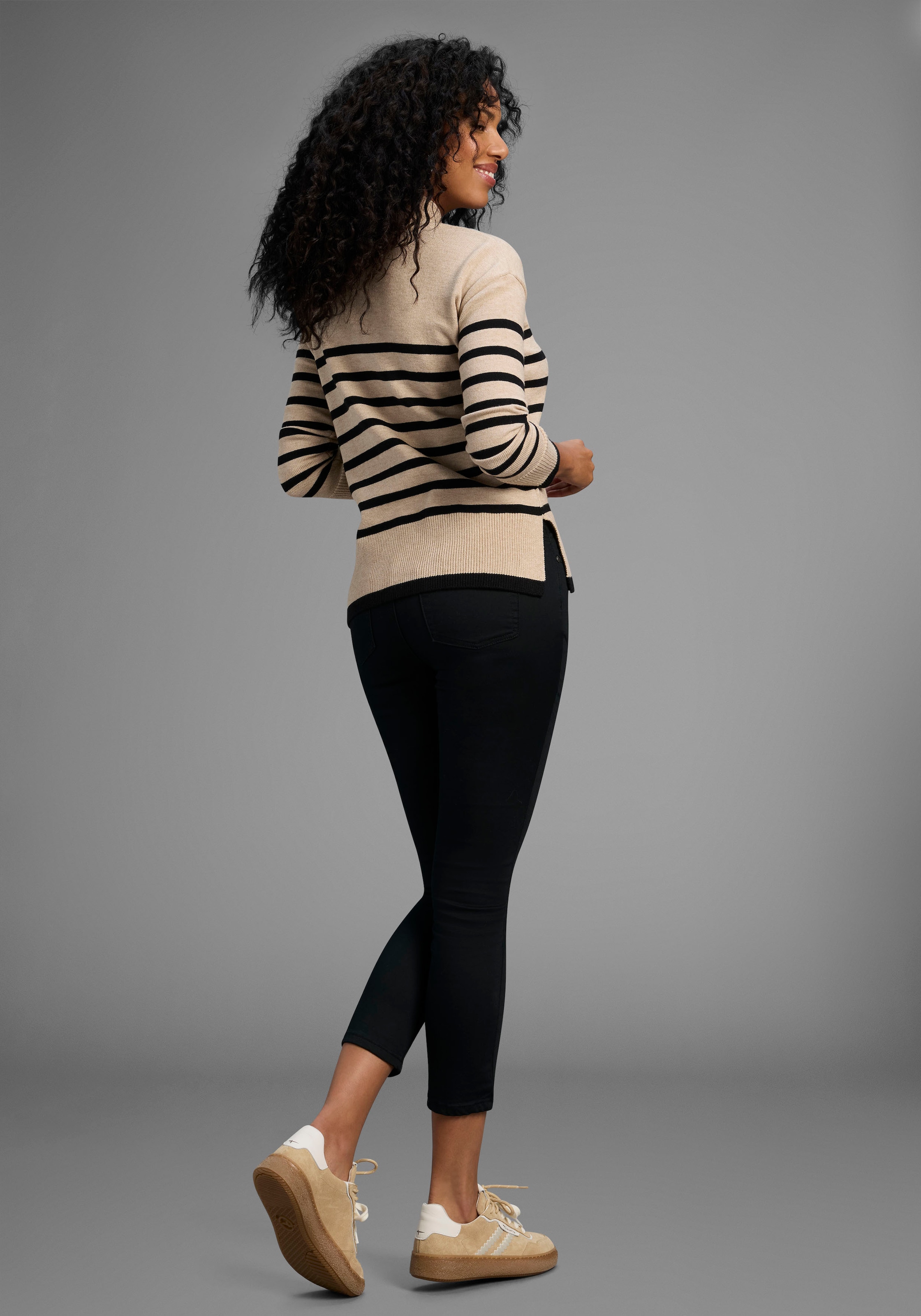 Arizona 7/8-Jeans »Shaping«, eng anliegend, Röhrenjeans, Used-Waschung, High-Waist, 7/8-Länge