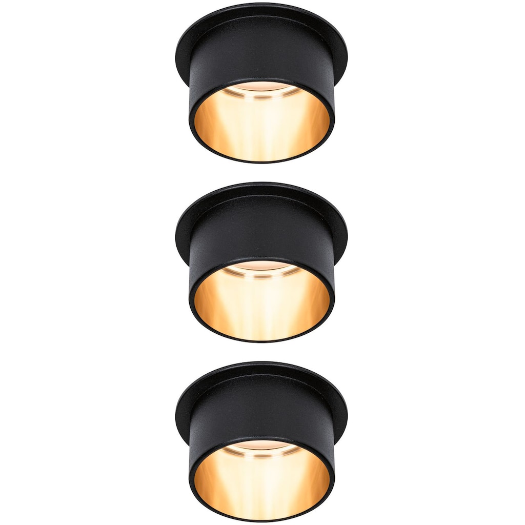 Paulmann LED Bad-Einbauleuchte »Gil«, 3er-Set, Schutzart IP44, 3-Stufen-dimmbar, Ø 6,8 cm, inkl. LED Leuchtmittel