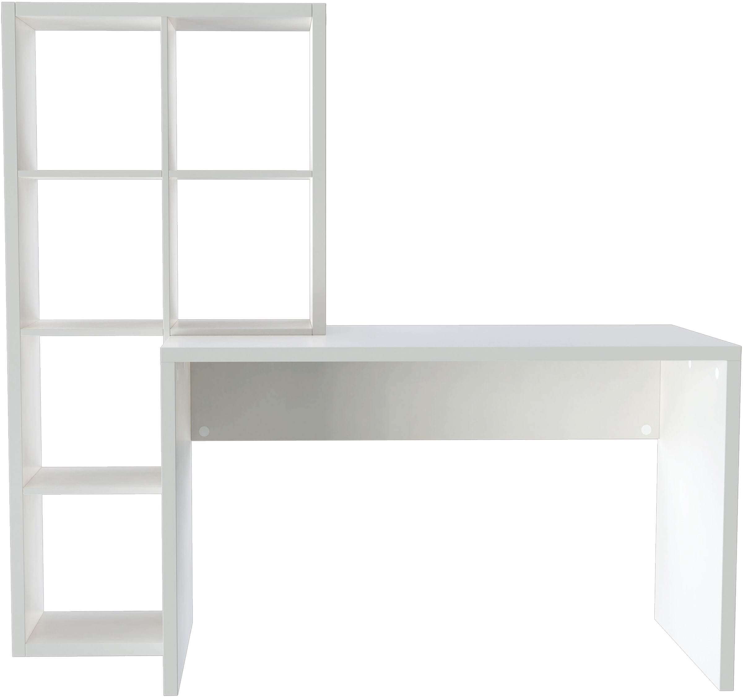 INOSIGN Regal-Schreibtisch »Triest, Computertisch«, Regalelement flexibel montierbar, 6 Fächer, Tischbreite 120 cm