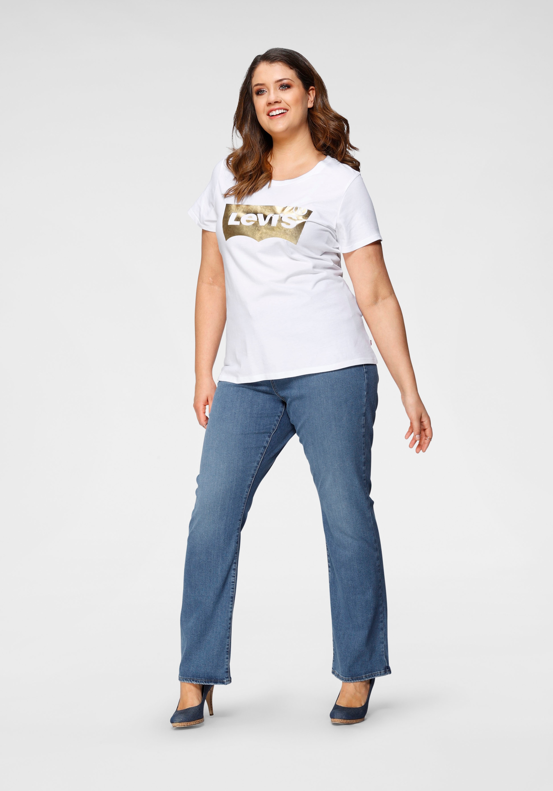Levi's® Plus T-Shirt »PERFECT TEE« Figurumspielende Passform