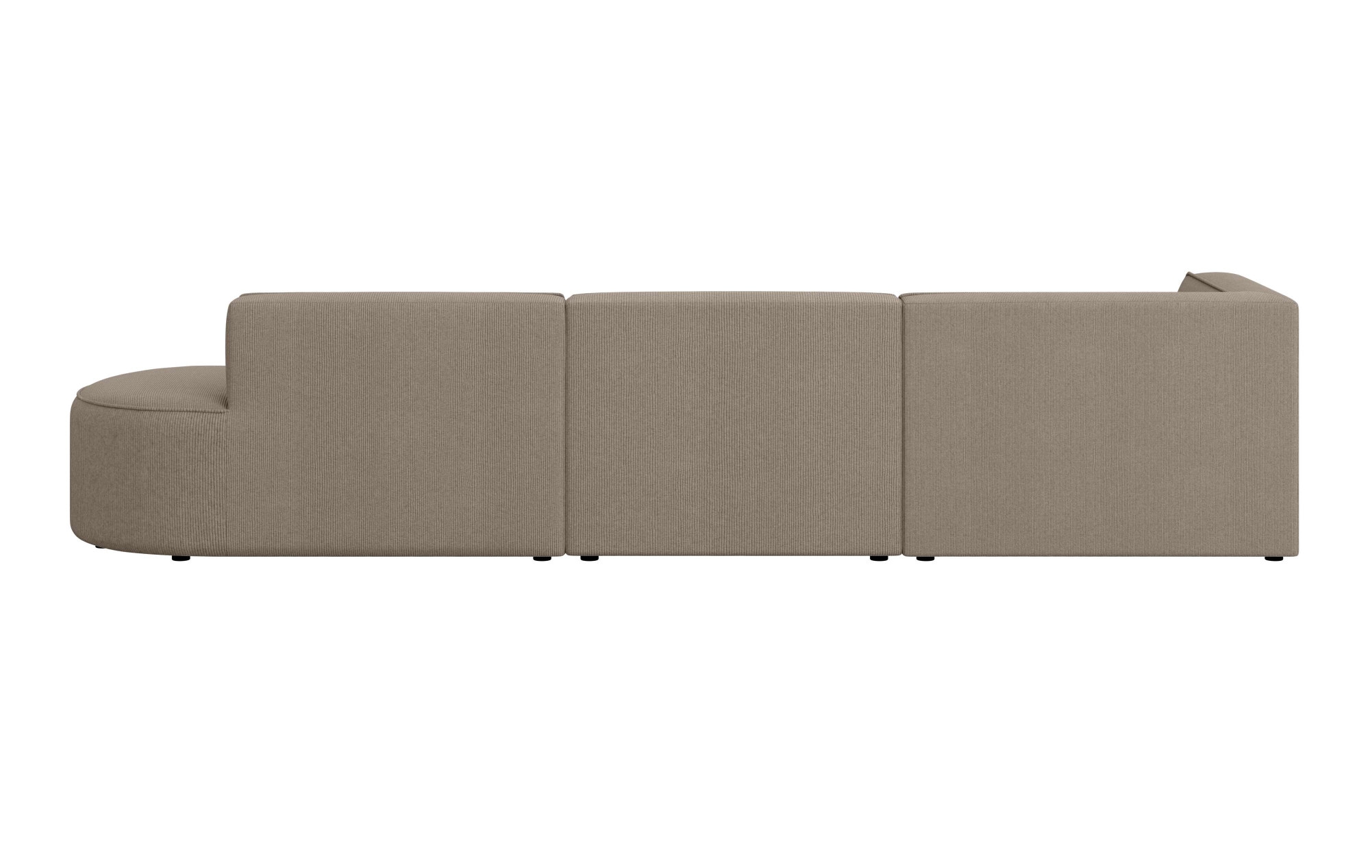 OTTO home Ecksofa »EIVIND Designer Sofa mit Ottomane rechts/links, B/T/H: 343/159/72 cm« L-Form mit Wellenunterfederung, auch in Feincord und Bouclé