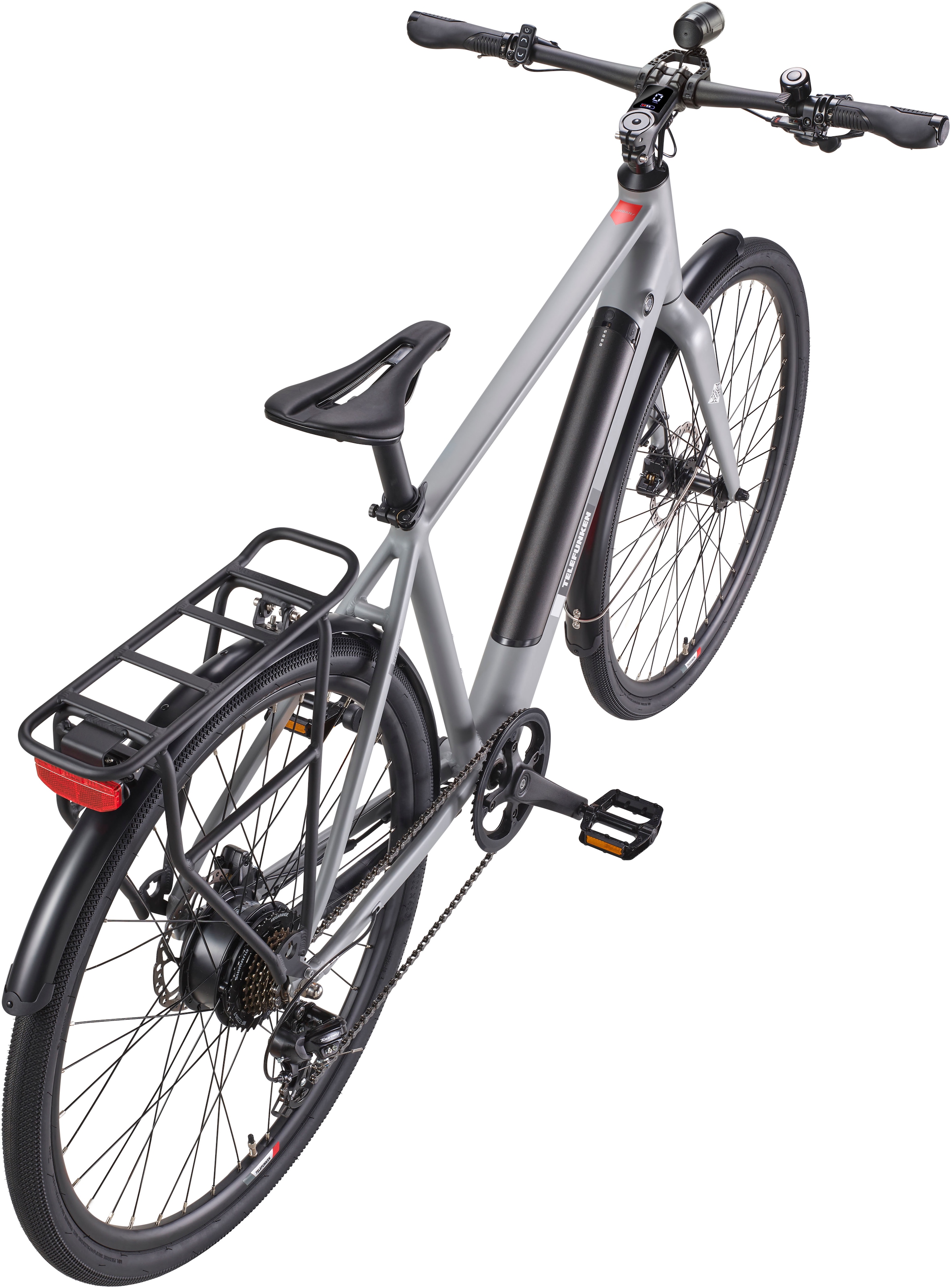 Telefunken E-Bike »UH200«, 7 Gang, Shimano, Heckmotor 250 W, (28 Zoll, Straßenzulassung, Scheibenbremsen), Pedelec, Elektrofahrrad für Herren u. Damen, Urbanbike, Cityrad