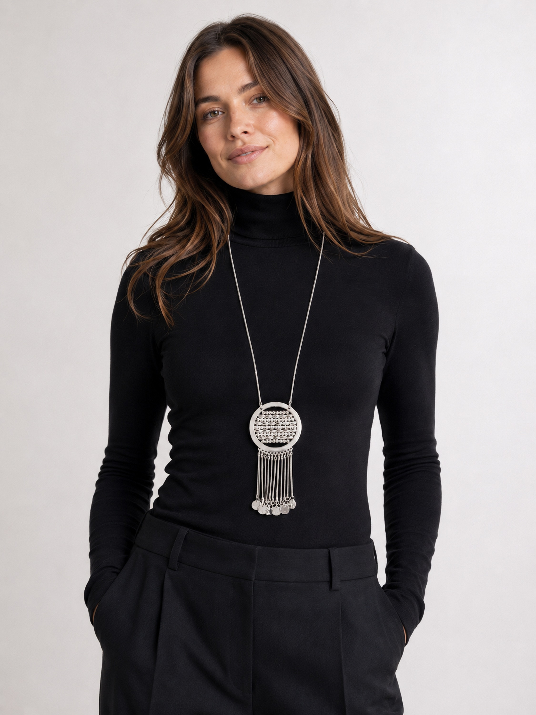 COLLEZIONE ALESSANDRO Lange Kette »Kylie« mit XL-Anhänger als Blickfang