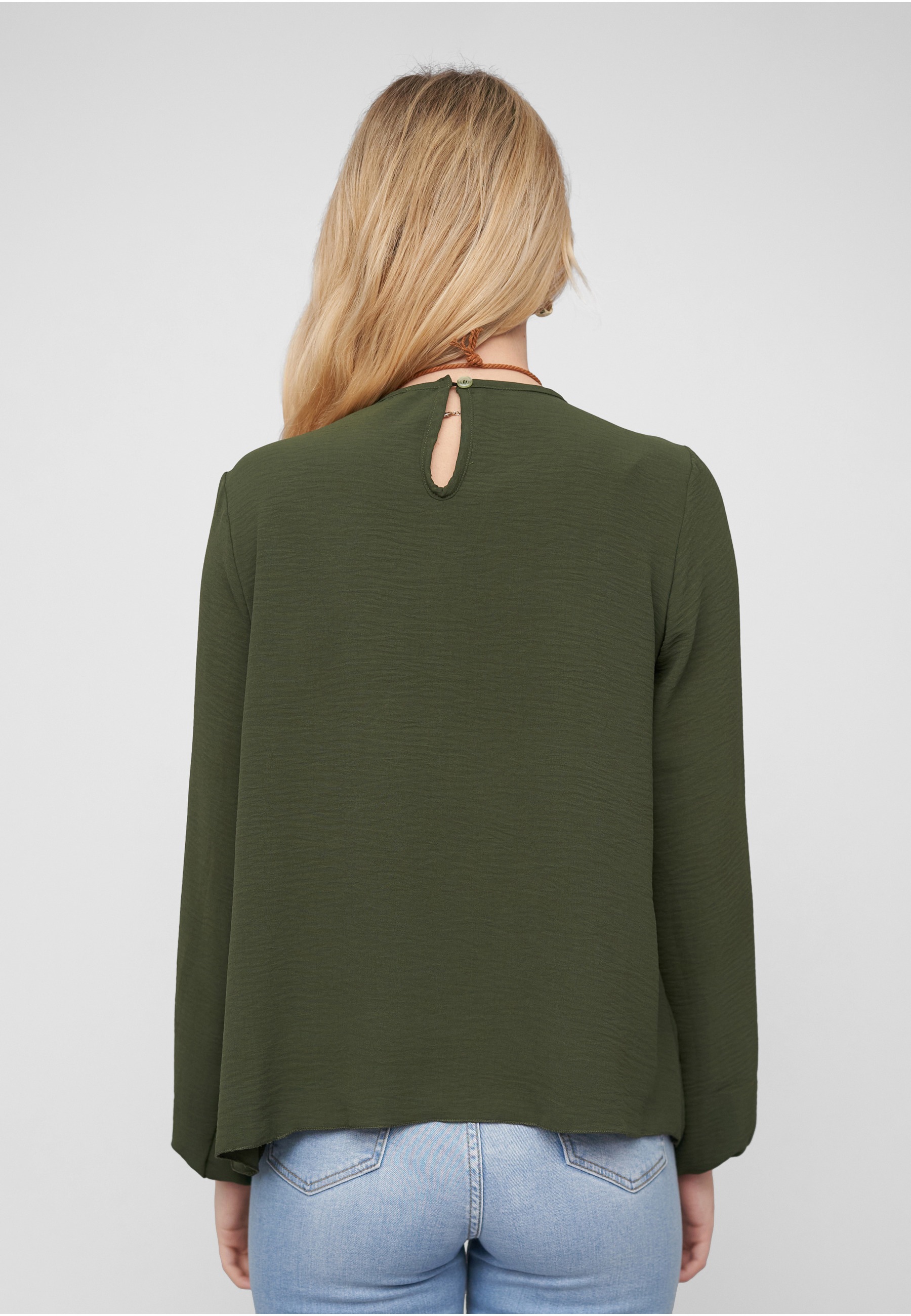 CLOUD 5IVE Klassische Bluse »CLOUD 5IVE Longsleeve Blouse with Necklace«