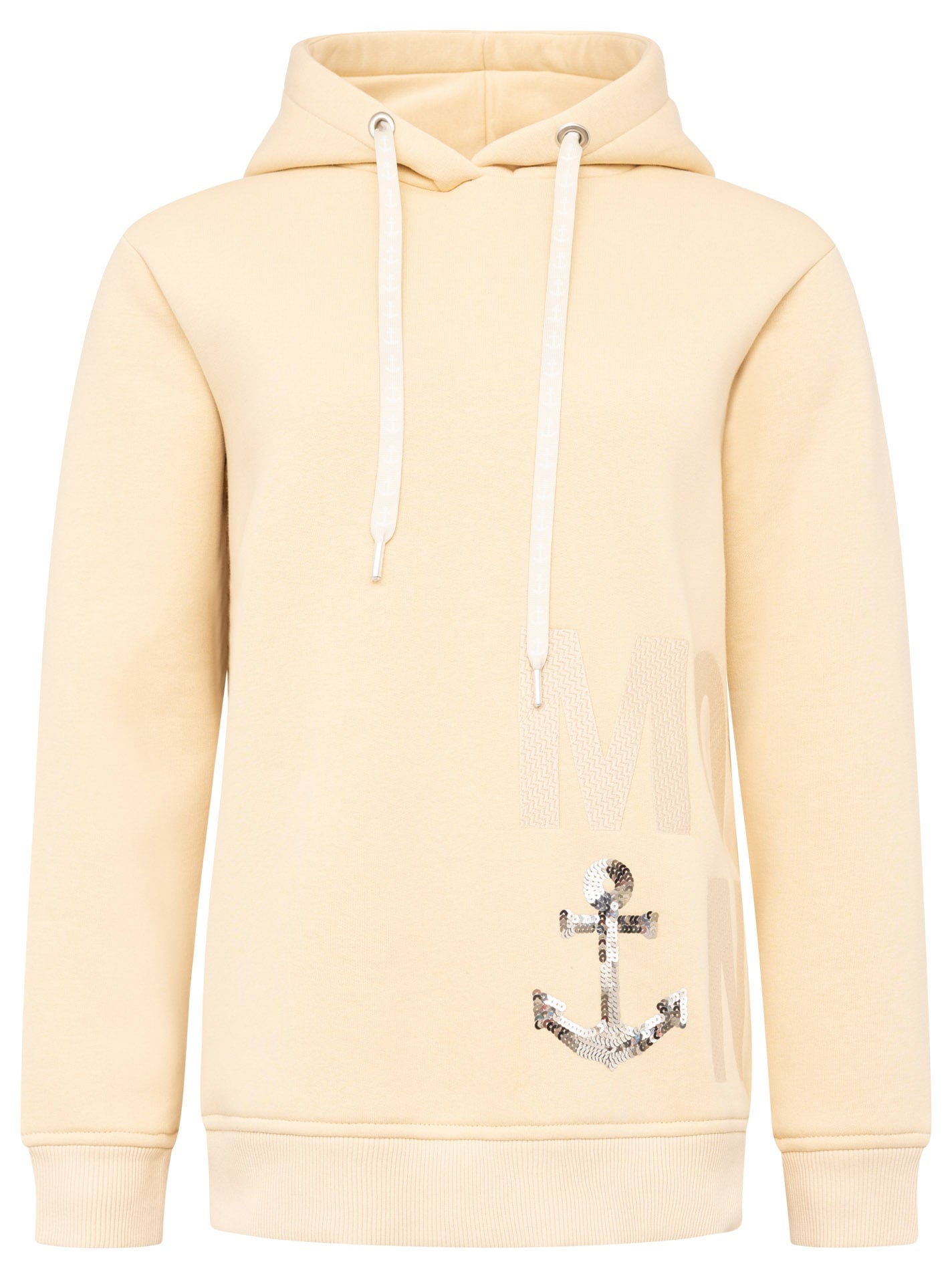 Zwillingsherz Hoodie »"Paillette MOIN"«, mit Paillettenanker und gesticktem Schriftzug
