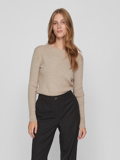 Vila Rundhalspullover "VICOMFY O-NECK L/S KNIT TOP/SU - NOOS" günstig online kaufen
