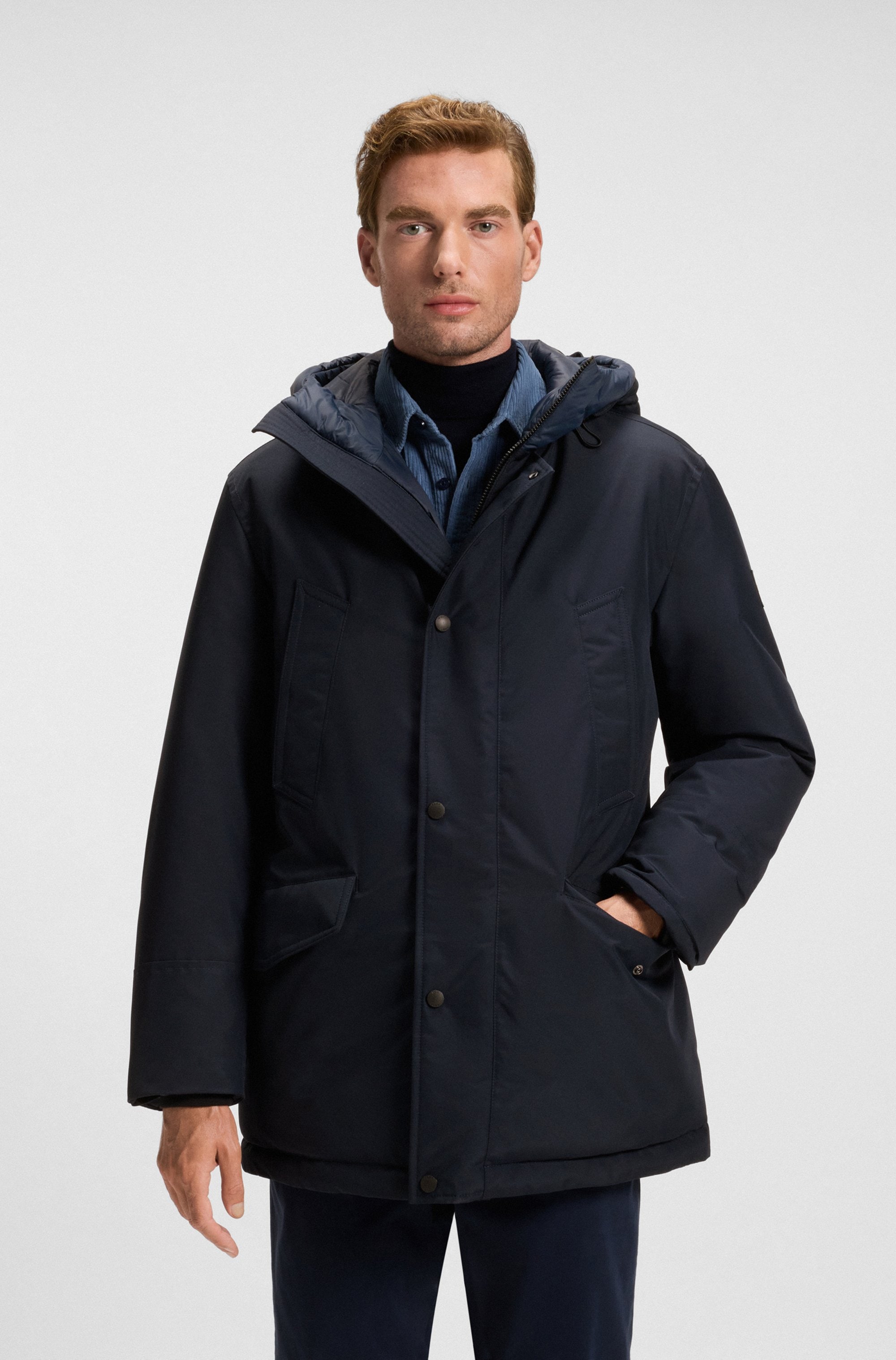 BOSS ORANGE Parka "Osiass", mit Kapuze, relaxed fit, mit wattierter Kapuze, günstig online kaufen
