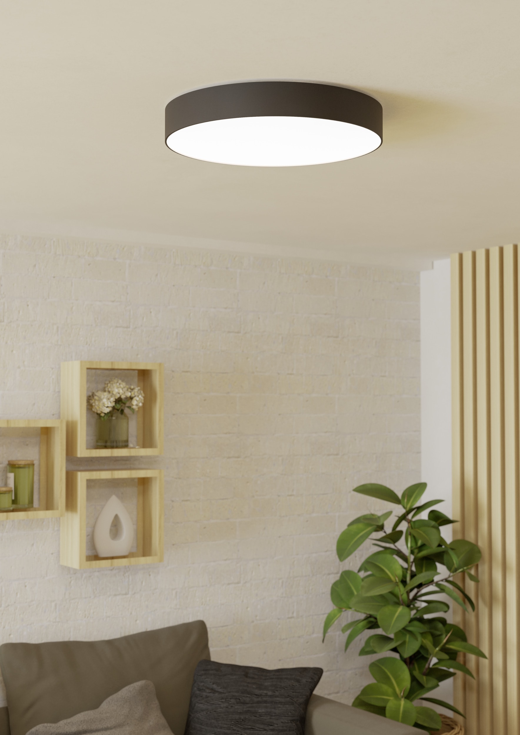 EGLO LED Deckenleuchte »GALLIZZI-Z Deckenlampe - Kunststoff - LED - 26W - IP20« LED-Modul 1 Stk. Kaltweiß | Neutralweiß | RGB | Warmweiß Wohzimmerlampe, Esszimmerlampe, Flur, Schlafzimmer, H7 x Ø49 cm