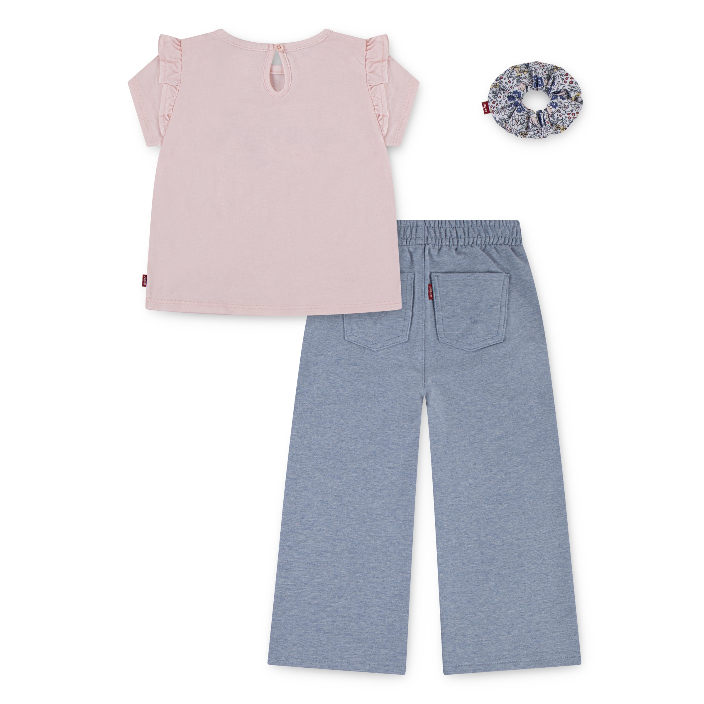Levi's® Kids Shirt, Leggings & Haarband »LVG RUFFLE SHLDR TOP & PANT SE«, mit Blumenmuster