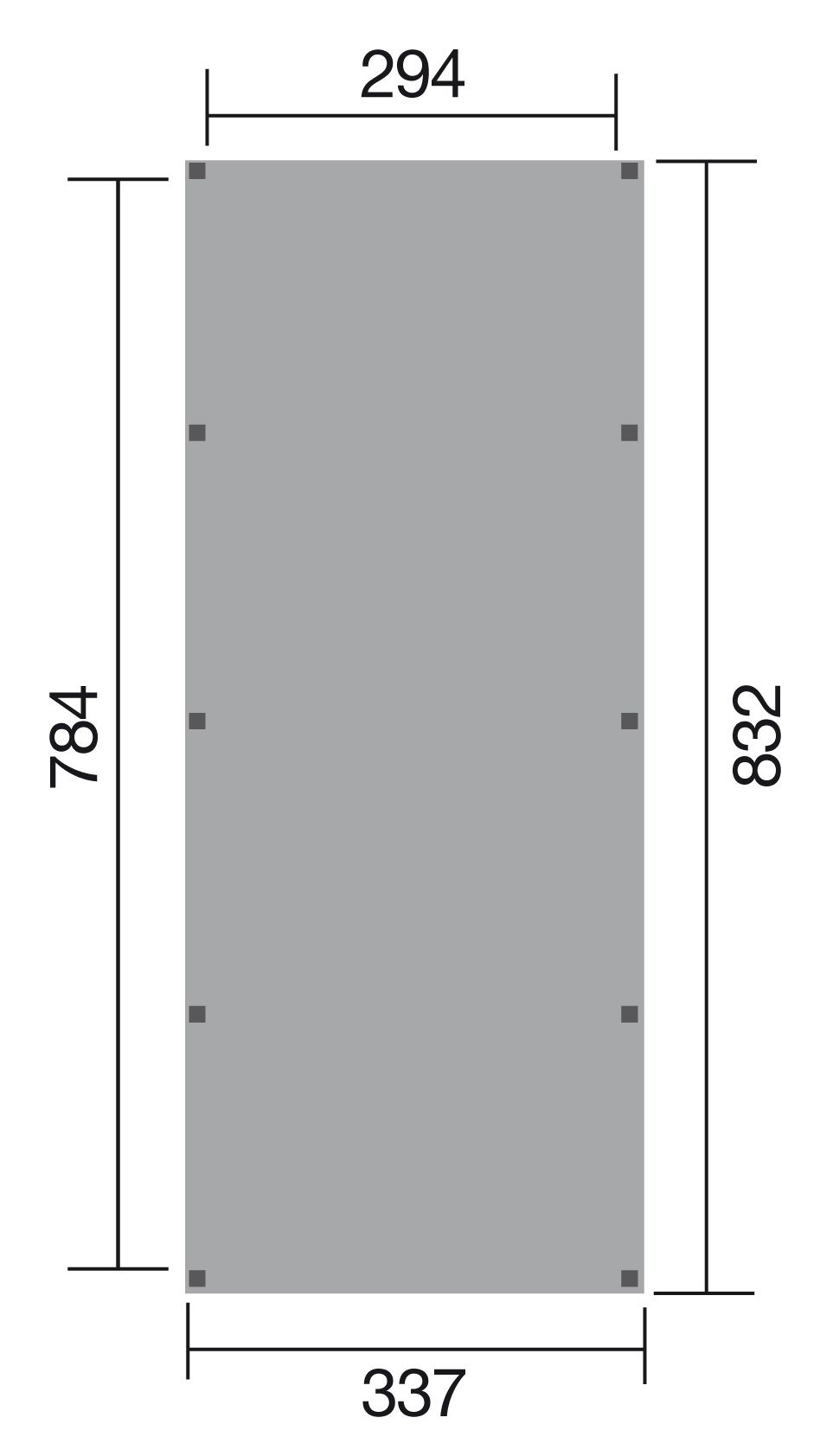 weka Einzelcarport »Leimholz-Flachdach-Carport 615 Gr.2«, Holz, 270 cm, naturbelassen, Flachdach aus verzinktem Stahl mit Trapezprofil