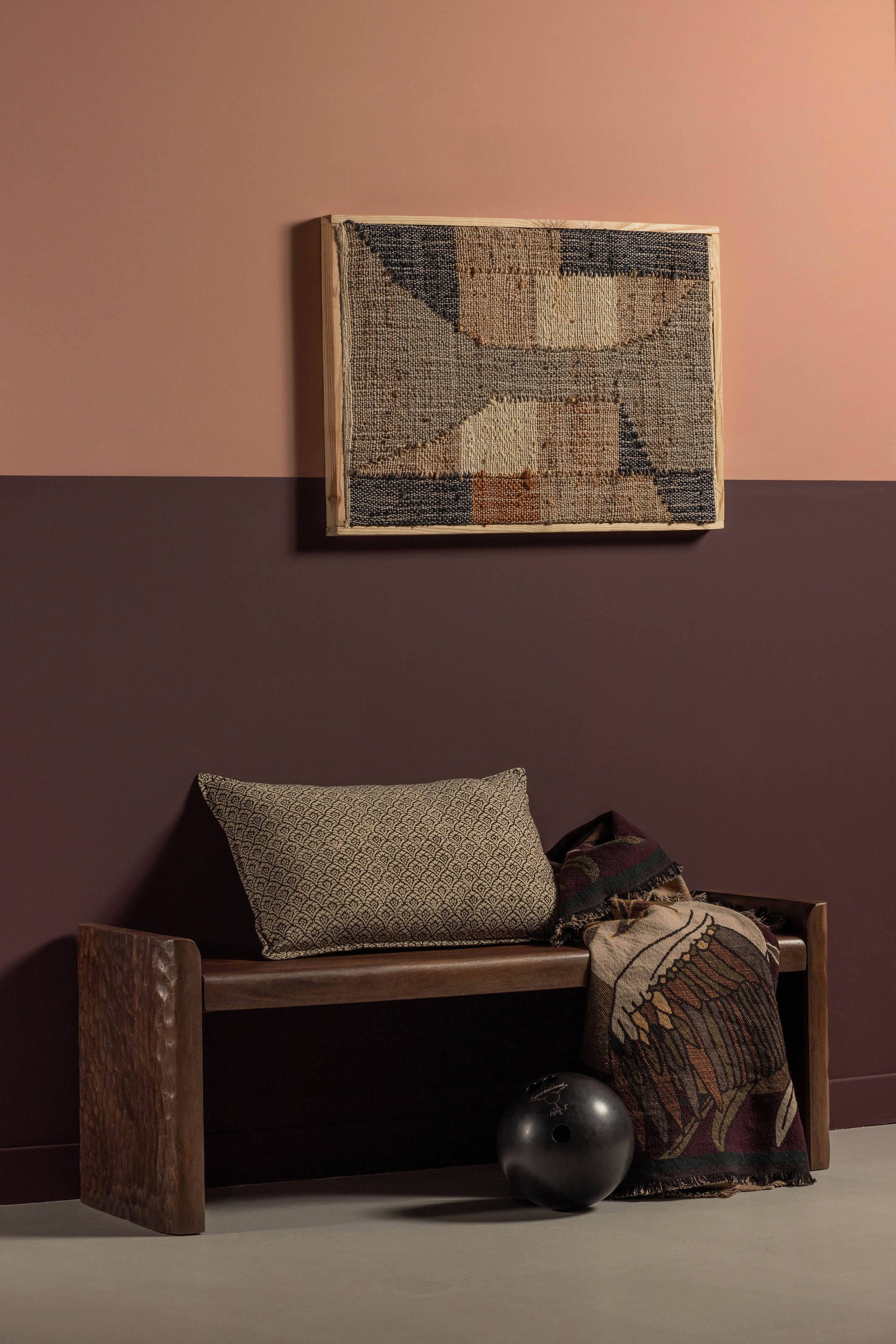 WOOOD Bank »Prop mit Massivmangoholz und gefrästen Beinen B 120 x T 45 x H 40 cm« Tragkraft 100 kg, sichtbare Maserung, einfach zu montieren