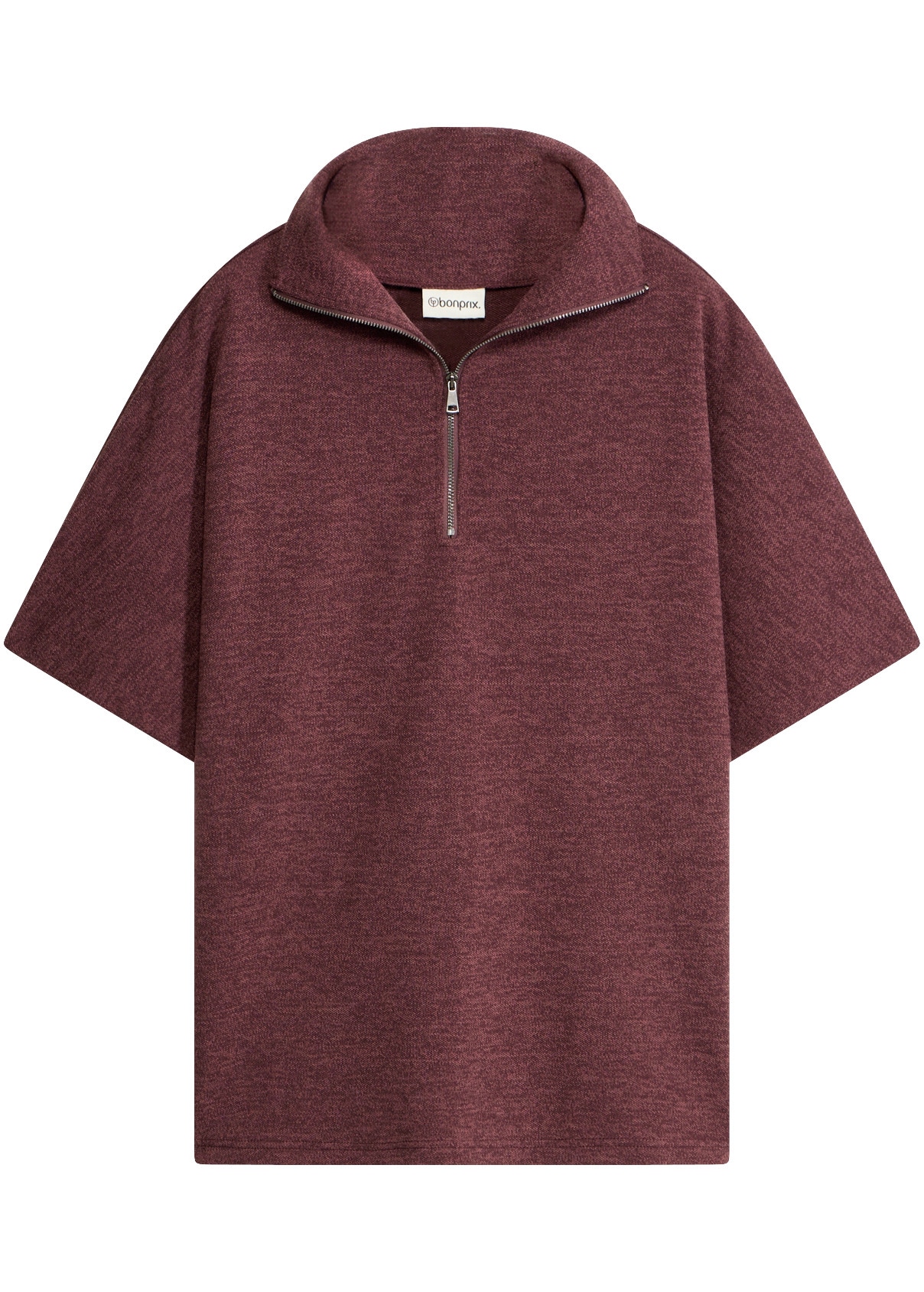 bonprix Strickpullover oversize, mit Reißverschluss am Troyerkragen