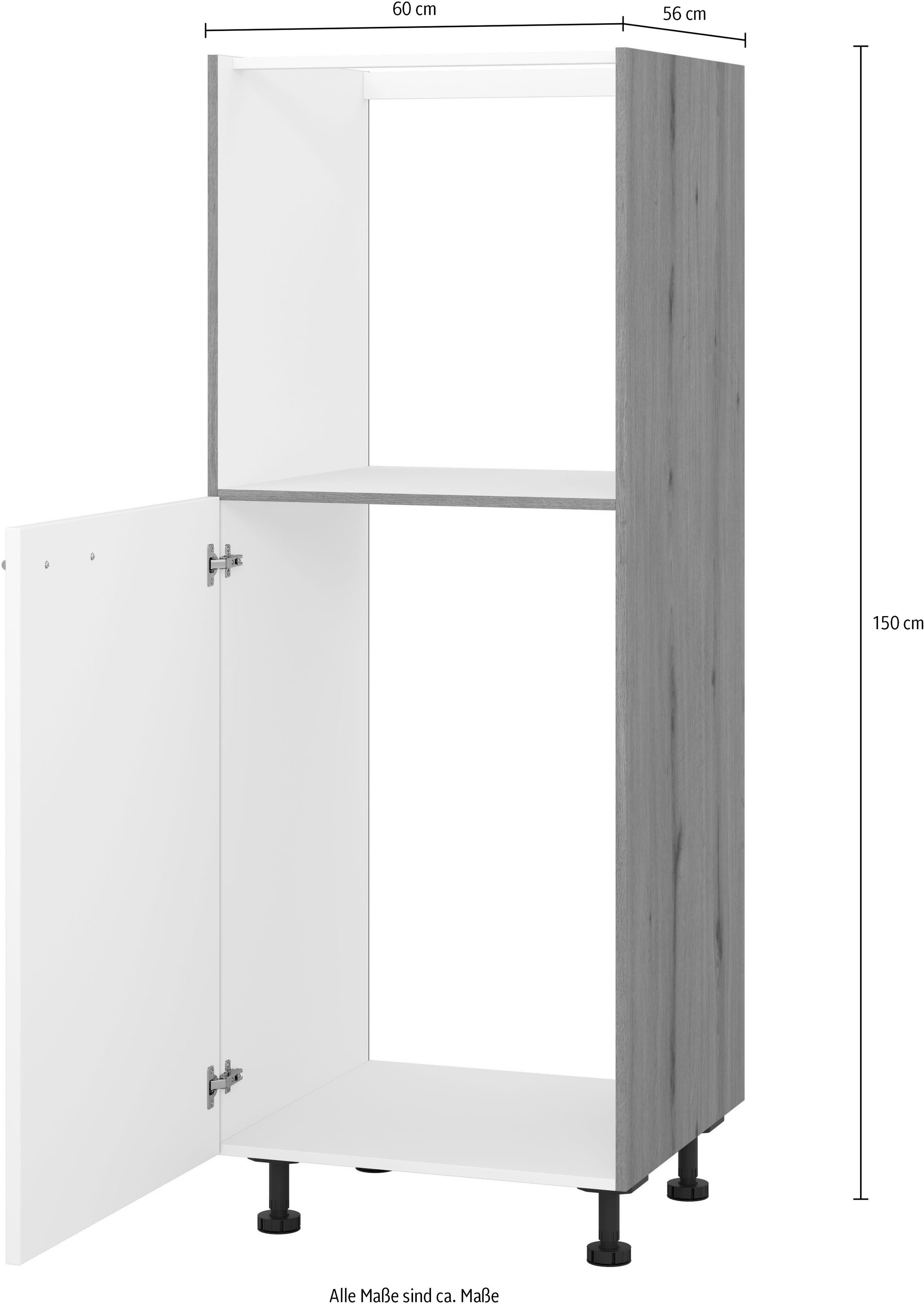 KOCHSTATION Backofen/Kühlumbauschrank »"KS-Scafa"«, Breite/Höhe: 60/150 cm, wahlweise Türanschlag rechts oder links