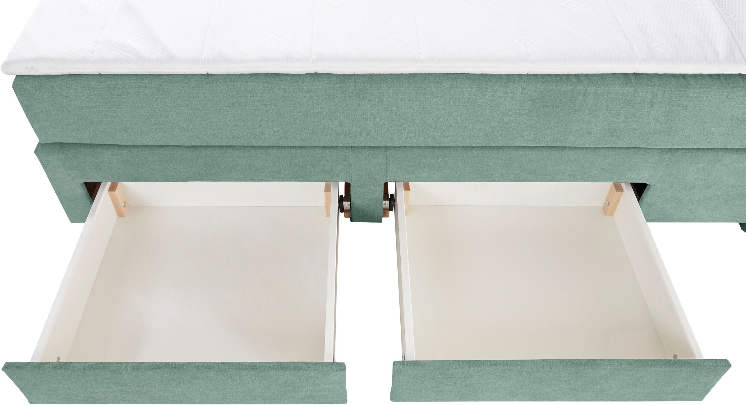 INOSIGN Boxbett »Luan«, Schubkästen, LED-Beleuchtung und Topper, in Breite 120 cm und 180 cm