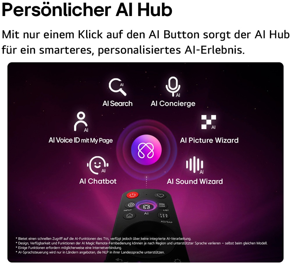 LG OLED-Fernseher »OLED77C68LA« 195 cm/77 ″ Smart-TV