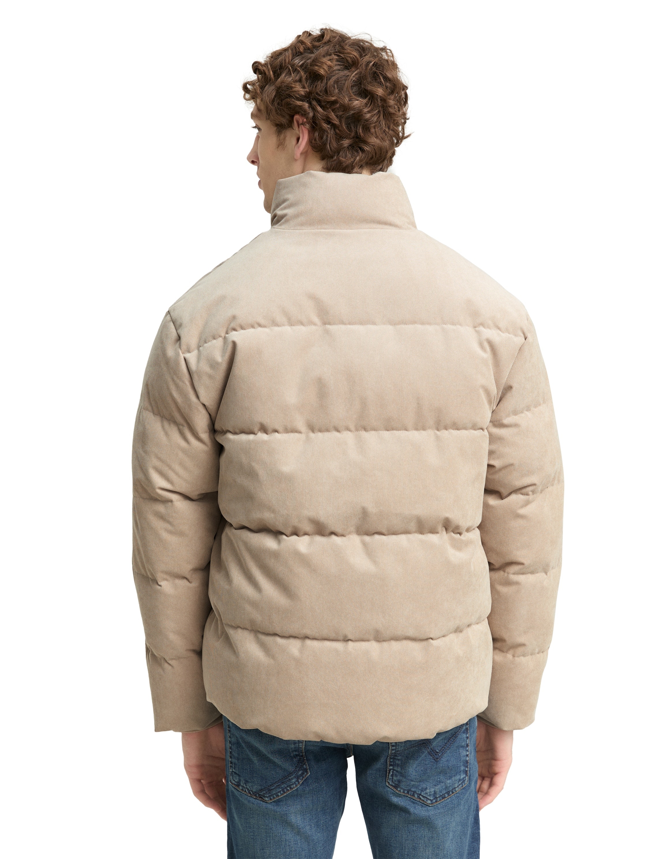 TOM TAILOR Denim Steppjacke, mit Logo Print