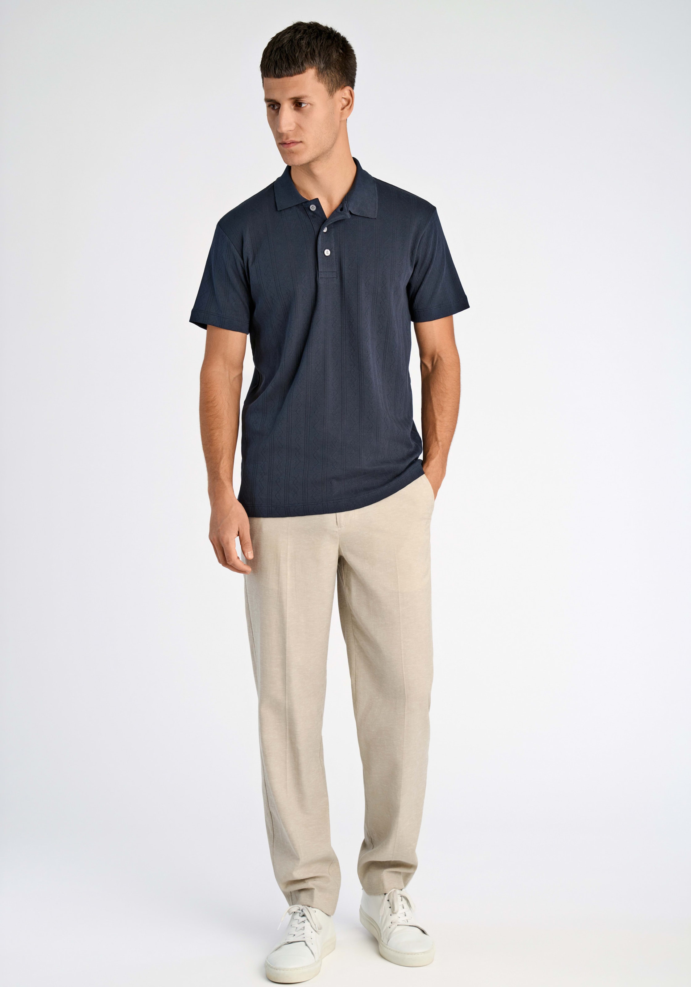LINDBERGH Poloshirt Sommer-Polo mit feiner Strickstruktur