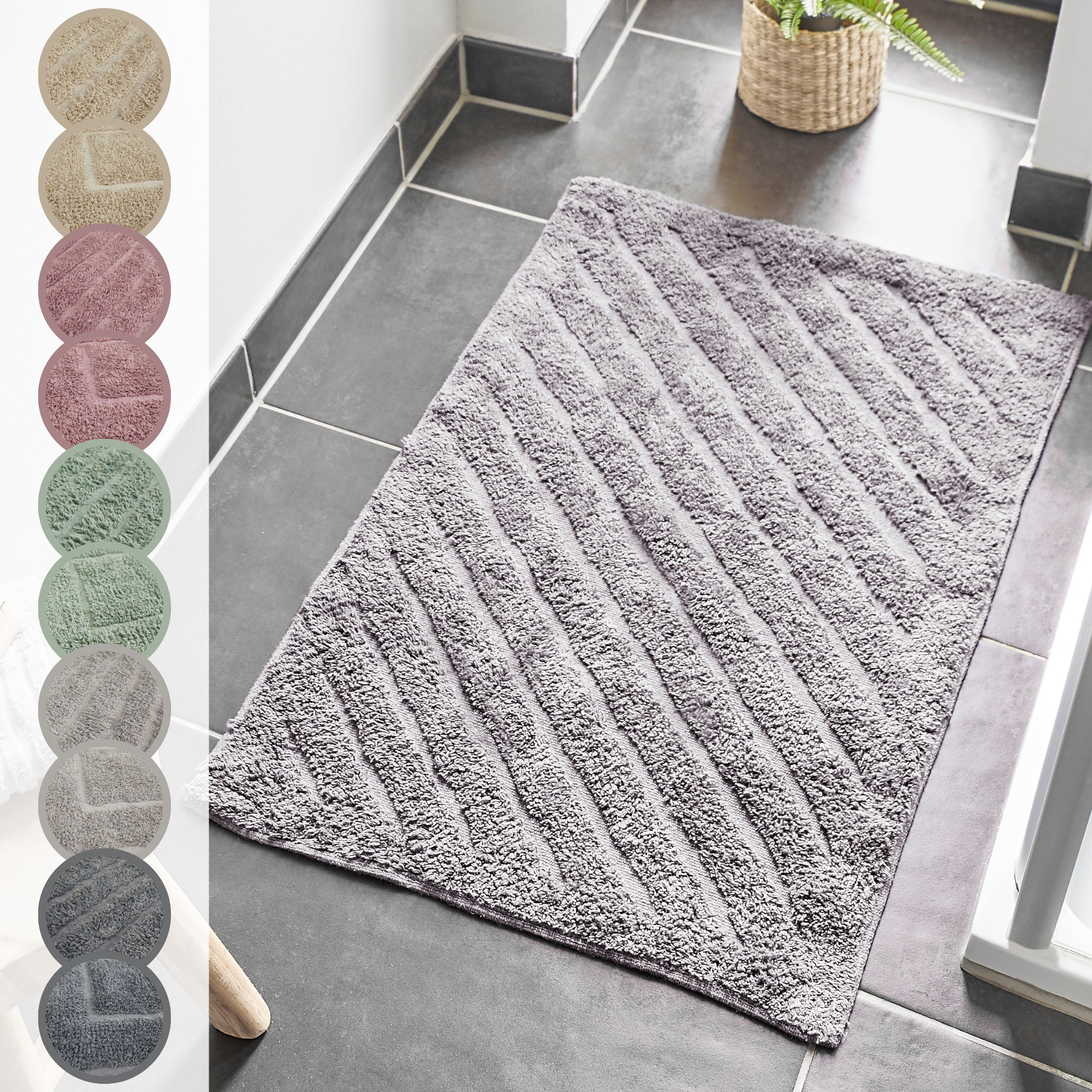 Andiamo Badematte "Havanna, 50x80 cm" Höhe 7,5 mm fußbodenheizungsgeeignet günstig online kaufen