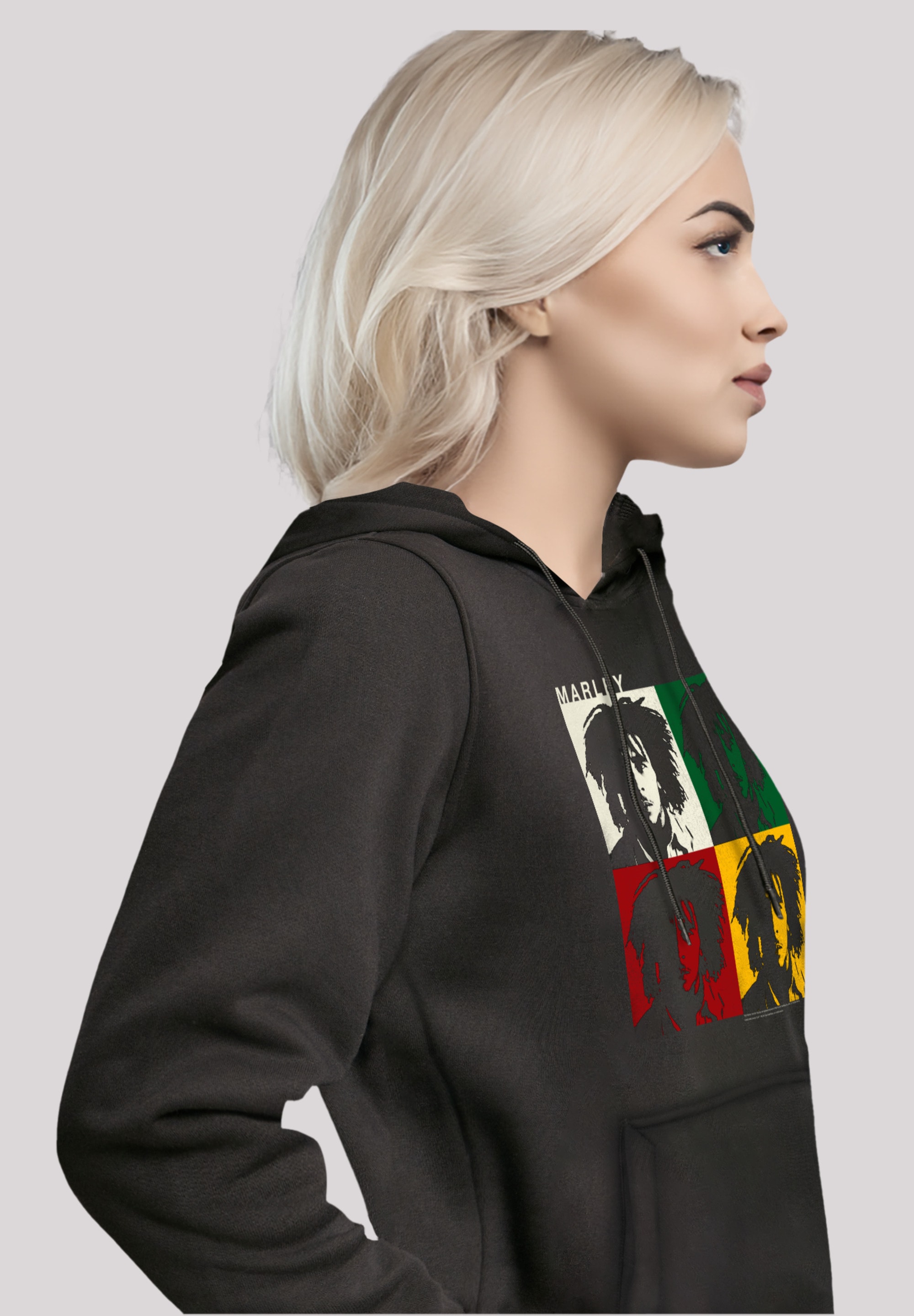 F4NT4STIC Kapuzenpullover »Bob Marley Reggae Music Colour Blocks«, Premium Qualität, Band, Logo