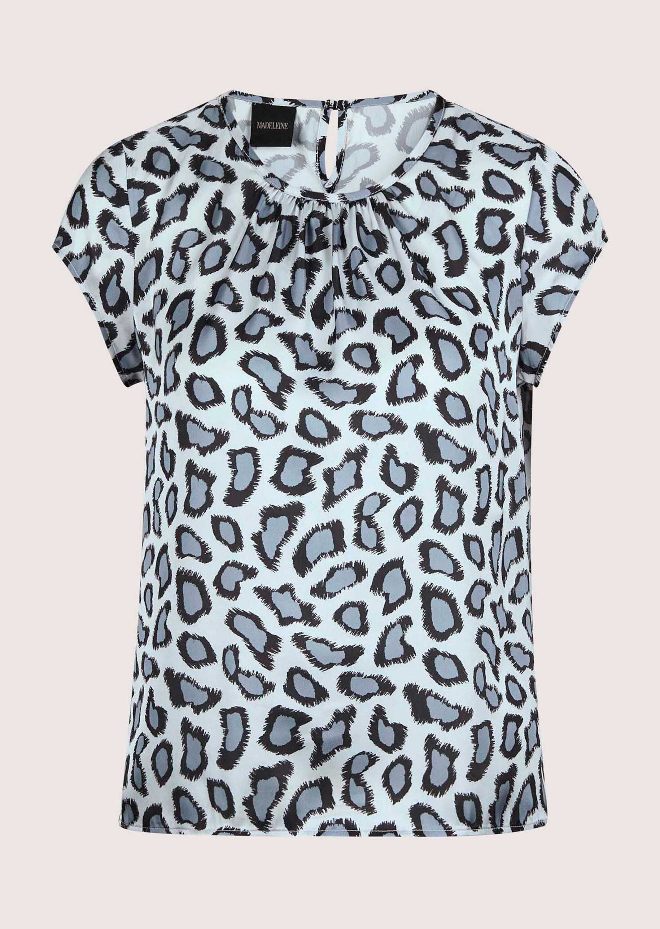 MADELEINE Kurzarmbluse "Druckbluse Rundhals-Bluse mit Unikat-Print" günstig online kaufen