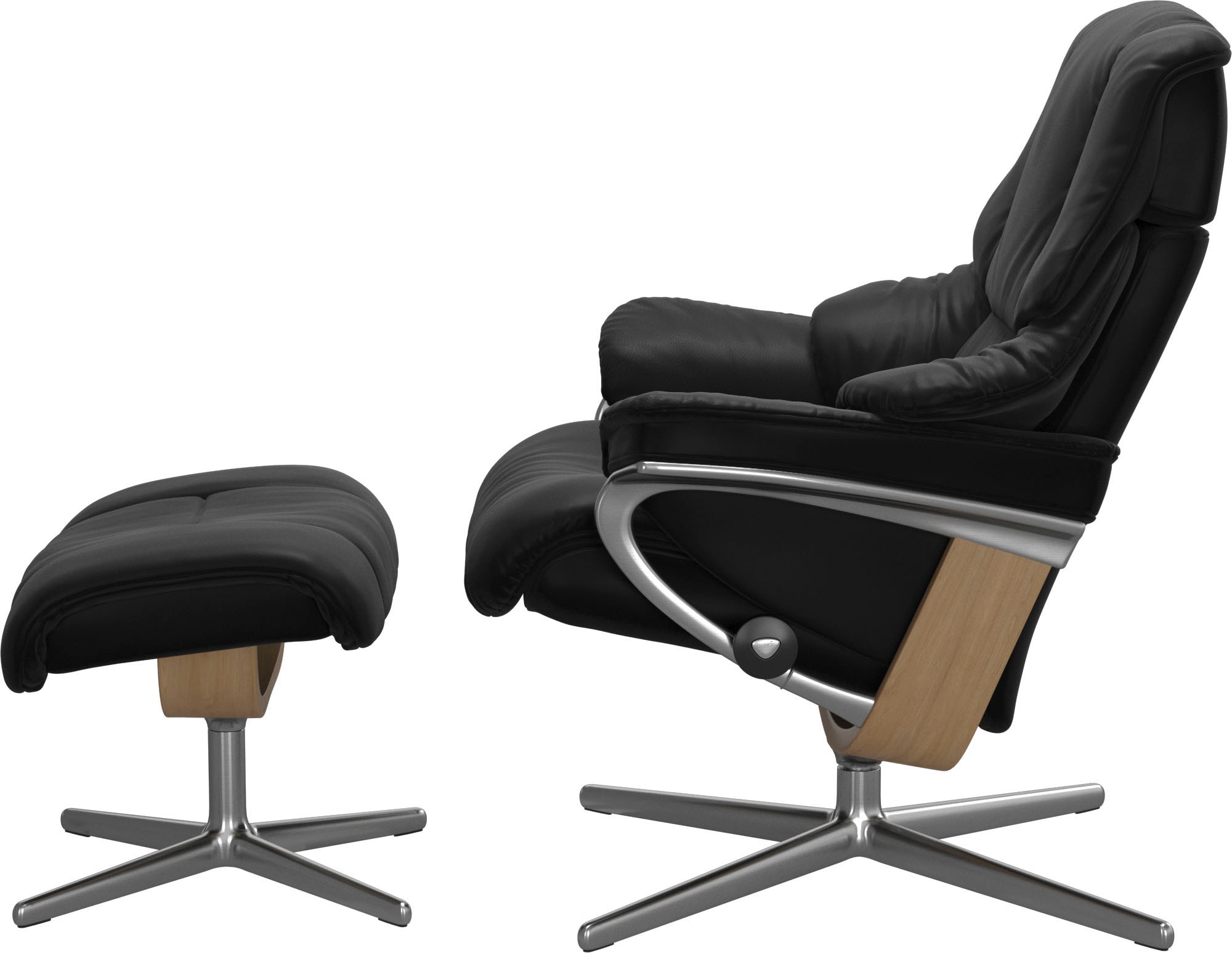 Stressless® Fußhocker »Reno«, mit Cross Base, Größe S, M & L, Holzakzent Eiche