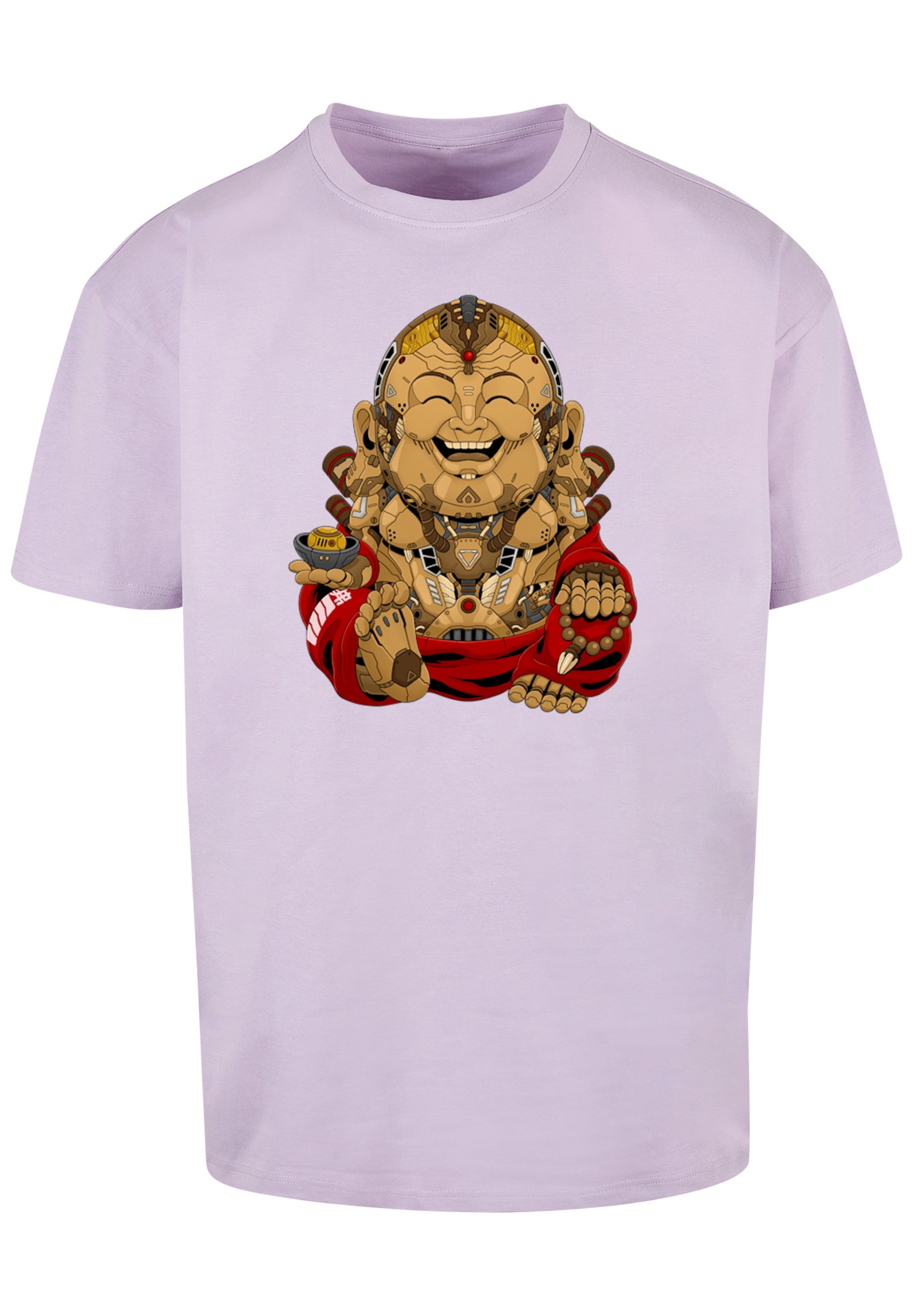 F4NT4STIC T-Shirt »Happy Cyber Buddha CYBERPUNK STYLES«, Print