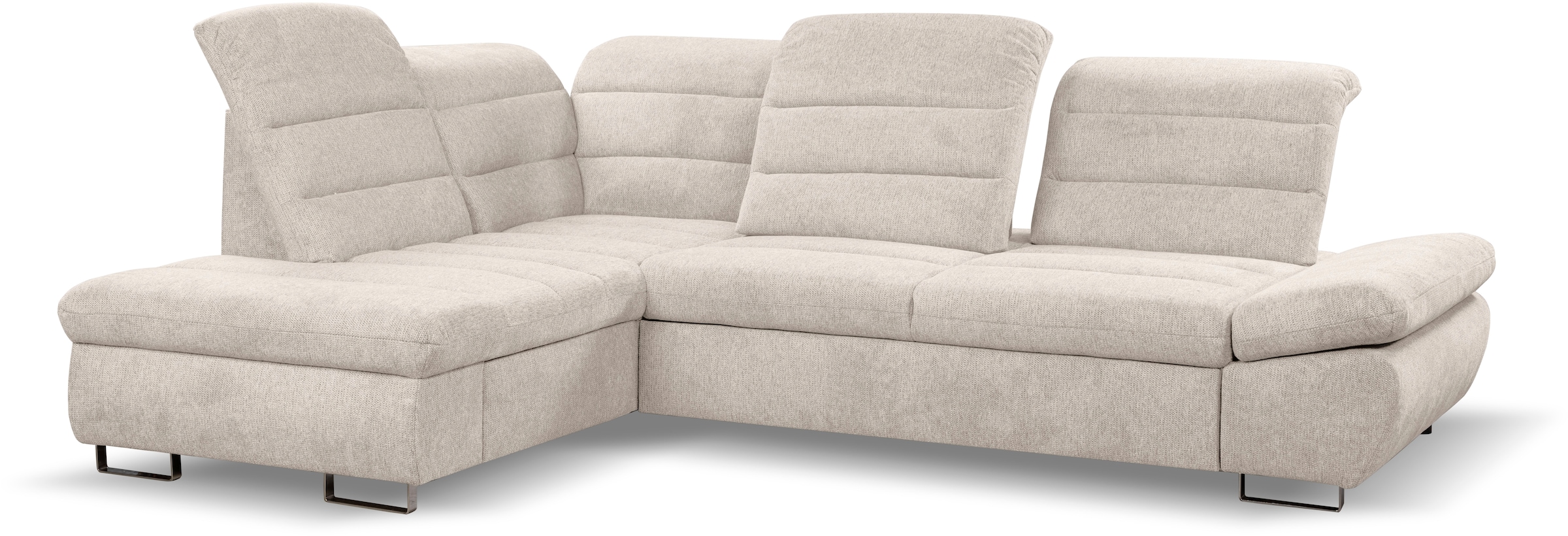 WERK2 Ecksofa "Roma L-Form", Sofa mit Schlaffunktion, Sitztiefenverstellung günstig online kaufen