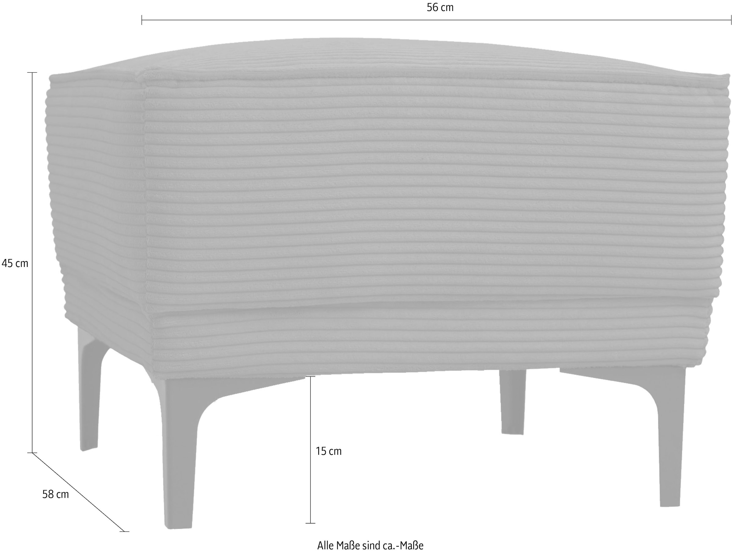 OTTO home Hocker »Oland Cord Polsterhocker« passend zur Serie OLAND