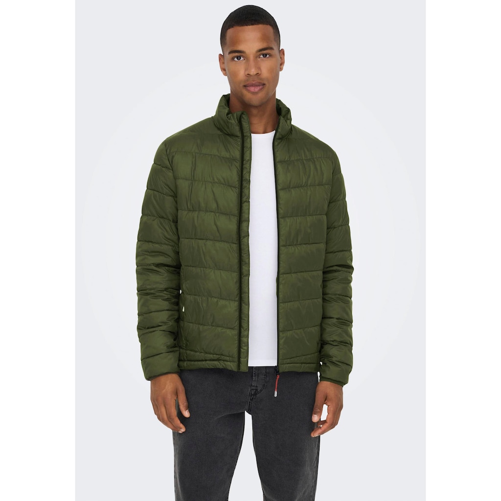 ONLY & SONS Steppjacke »CARVEN QUILTED PUFFER«, mit Stehkragen