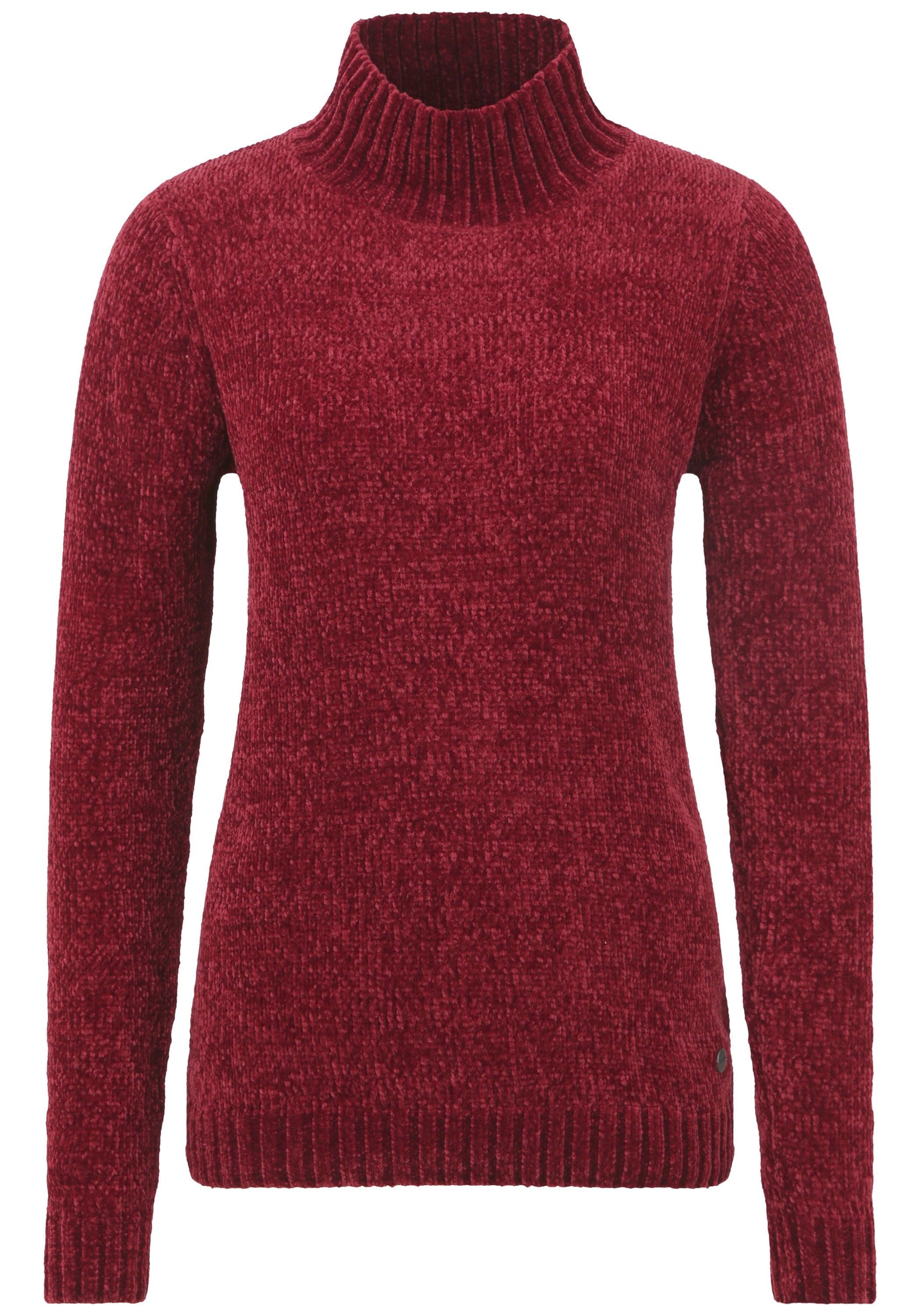 OXMO Damen Longpullover "Pullover OXEstella", rot, Gr. XS, Obermaterial: 100% Polyester PES., Pullover