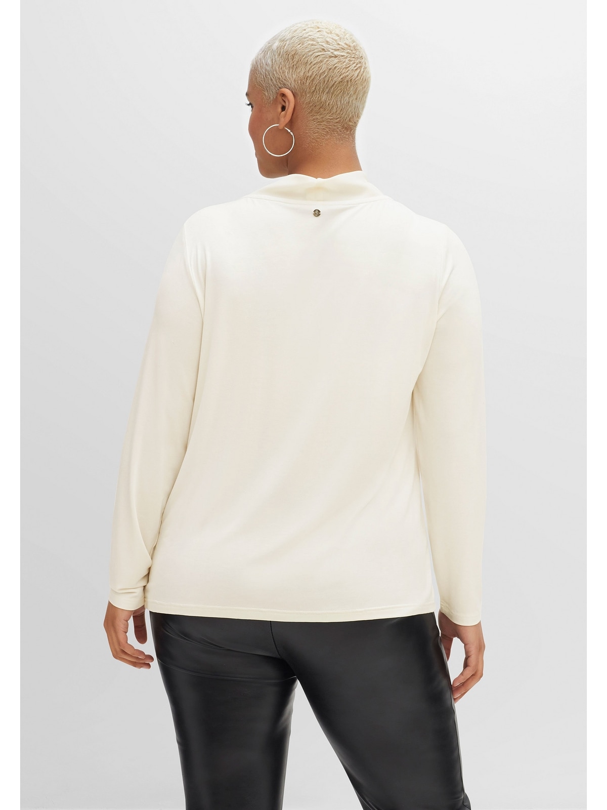 Sheego Langarmshirt »Große Größen«, mit Bindeband aus weichem Chiffon für  kaufen | BAUR