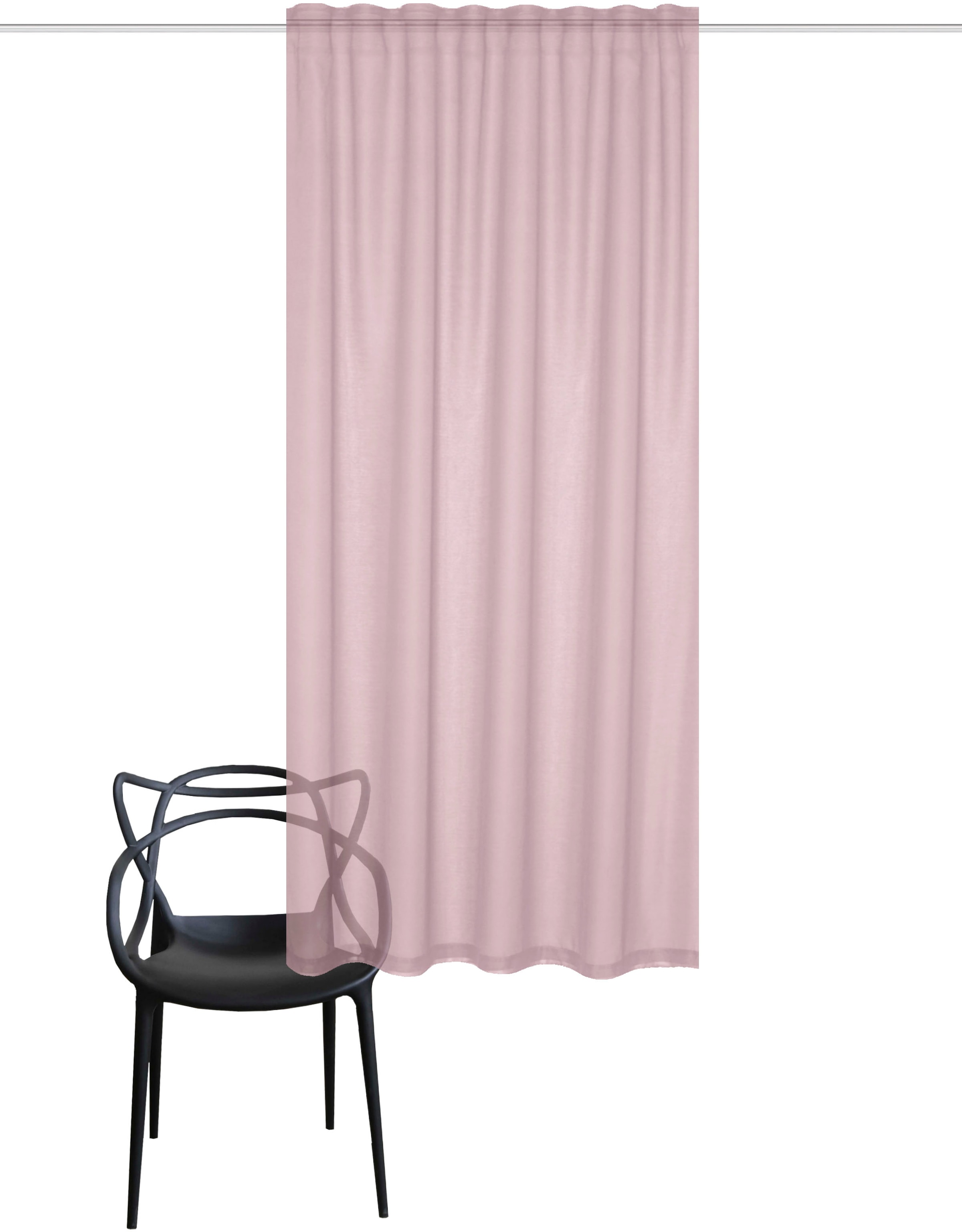 HOME WOHNIDEEN Gardine "DOLLY" Multifunktionsband 1 Stk. tlg. transparent günstig online kaufen
