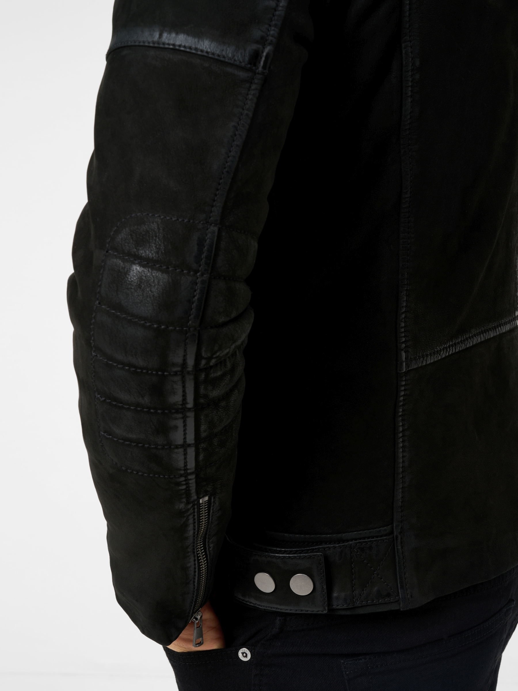 RICANO Bikerjacke »Lederjacke Luca« Handgefertigt aus echtem Leder