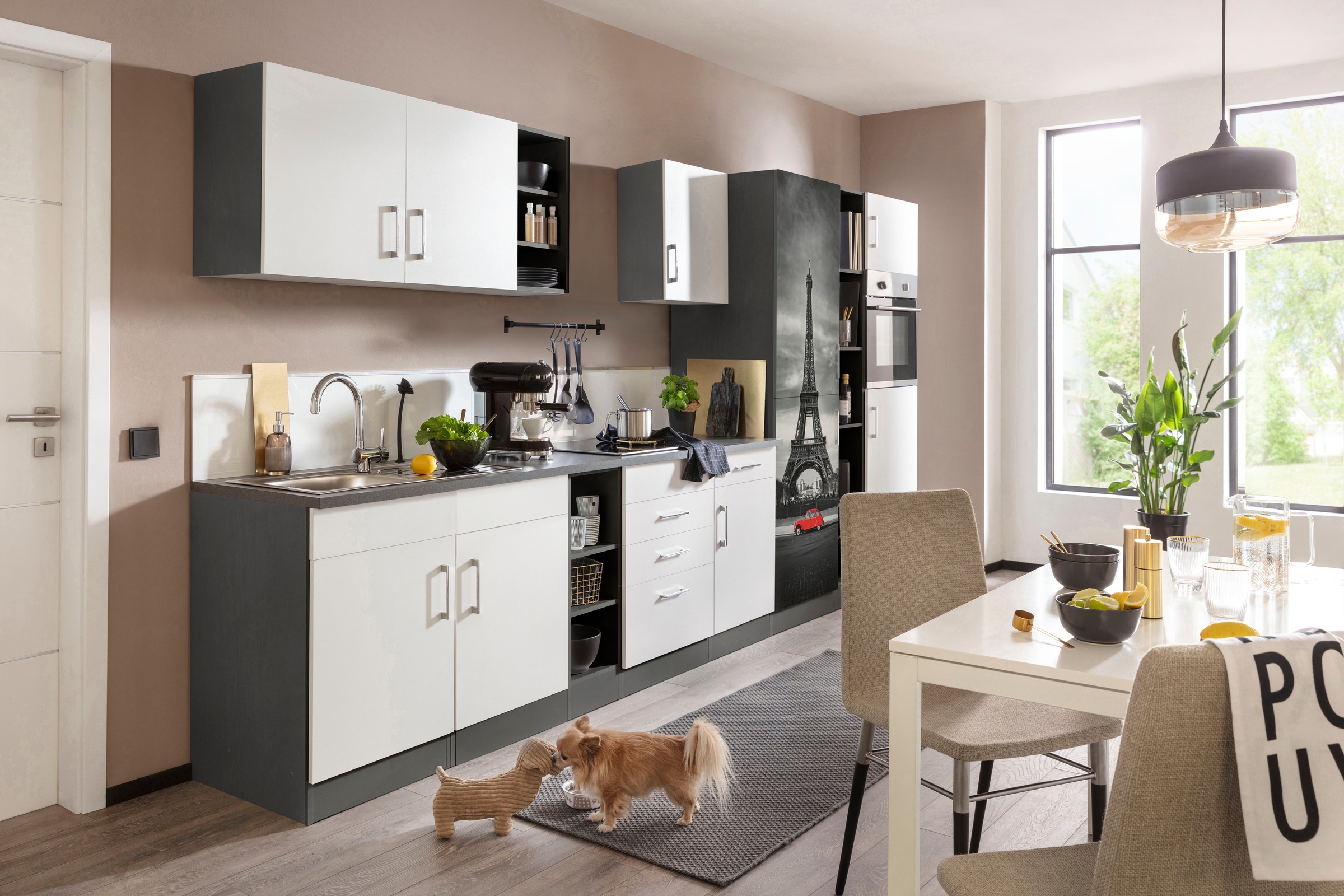 KOCHSTATION Küchenzeile "KS-Paris – Küchen mit einzigartigen Fotomotiven au günstig online kaufen