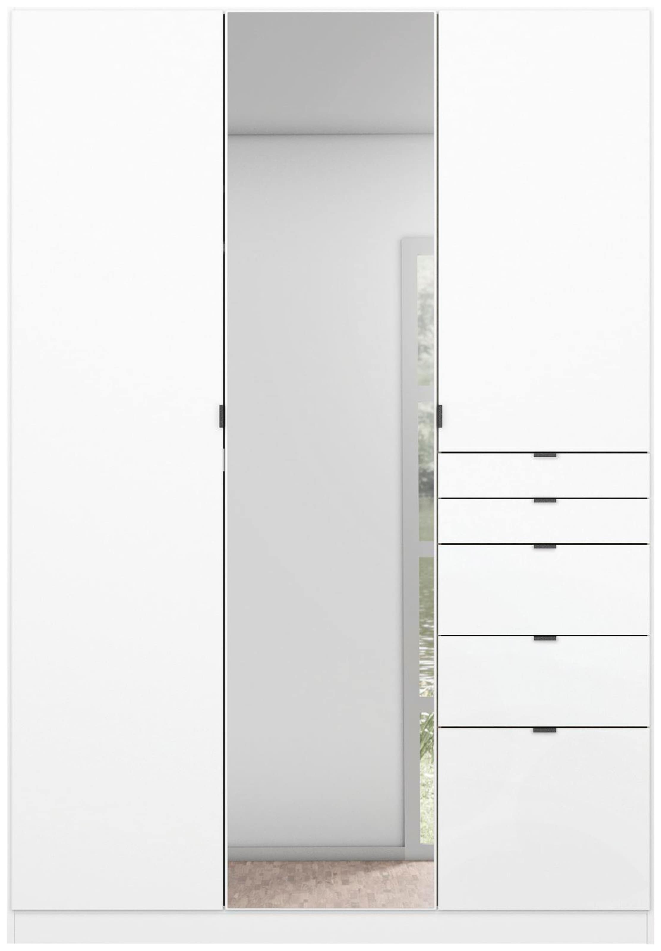 rauch Drehtürenschrank »Kleiderschrank Schrank Garderobe Wäscheschrank Ankleide ONTARIO« Breiten 136/181 cm,  mit 5 Schubladen in unterschiedlichen Größen MADE IN GERMANY