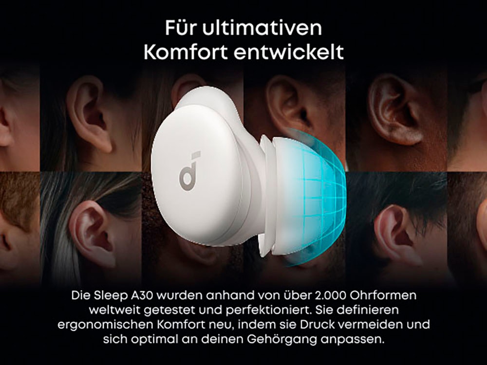 Anker In-Ear-Kopfhörer »Soundcore Sleep A30« Bluetooth Active Noise Cancelling (ANC)