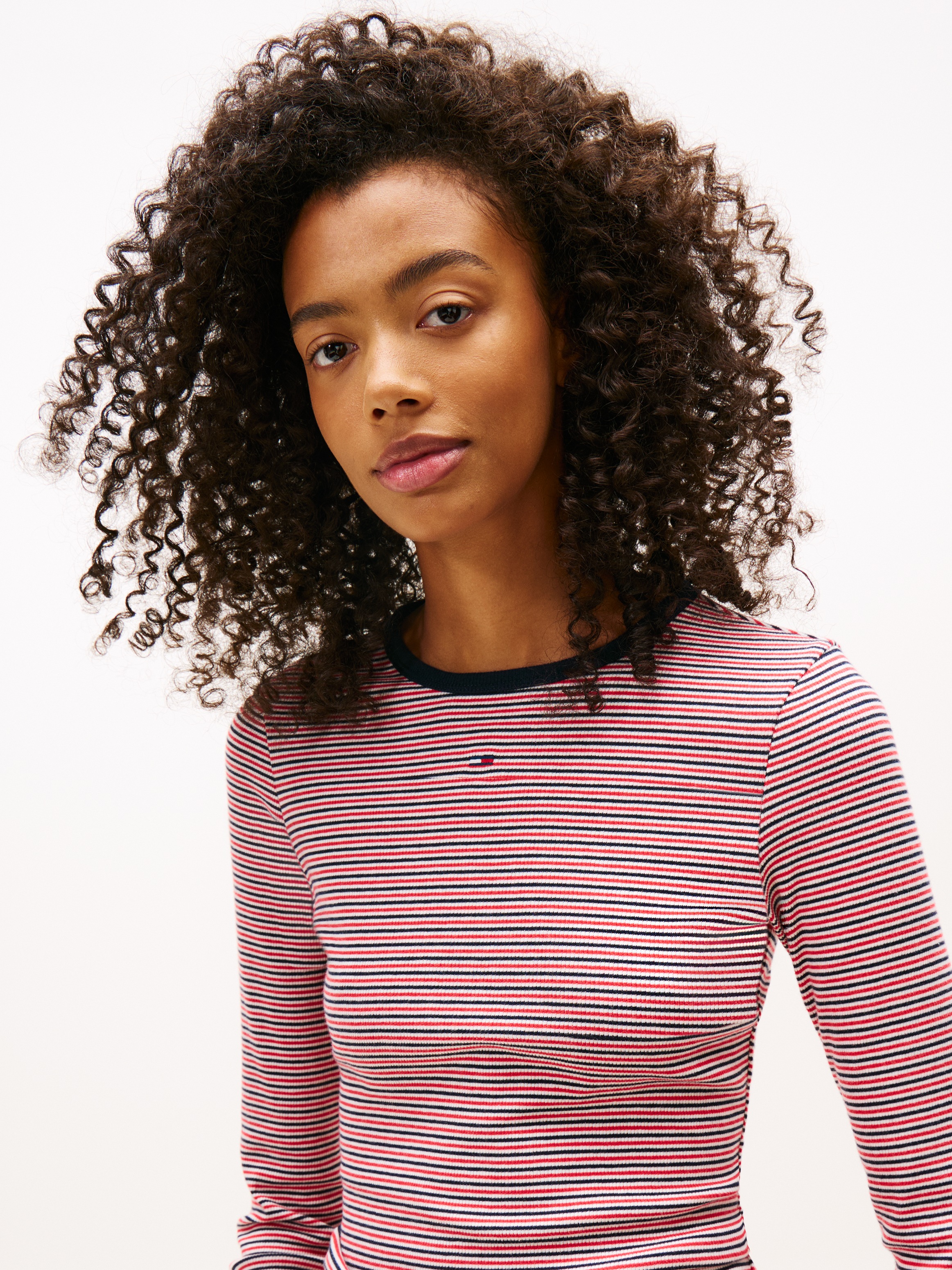 Tommy Jeans Langarmshirt "TJW SLIM ESSENTIAL RIB LS" günstig online kaufen