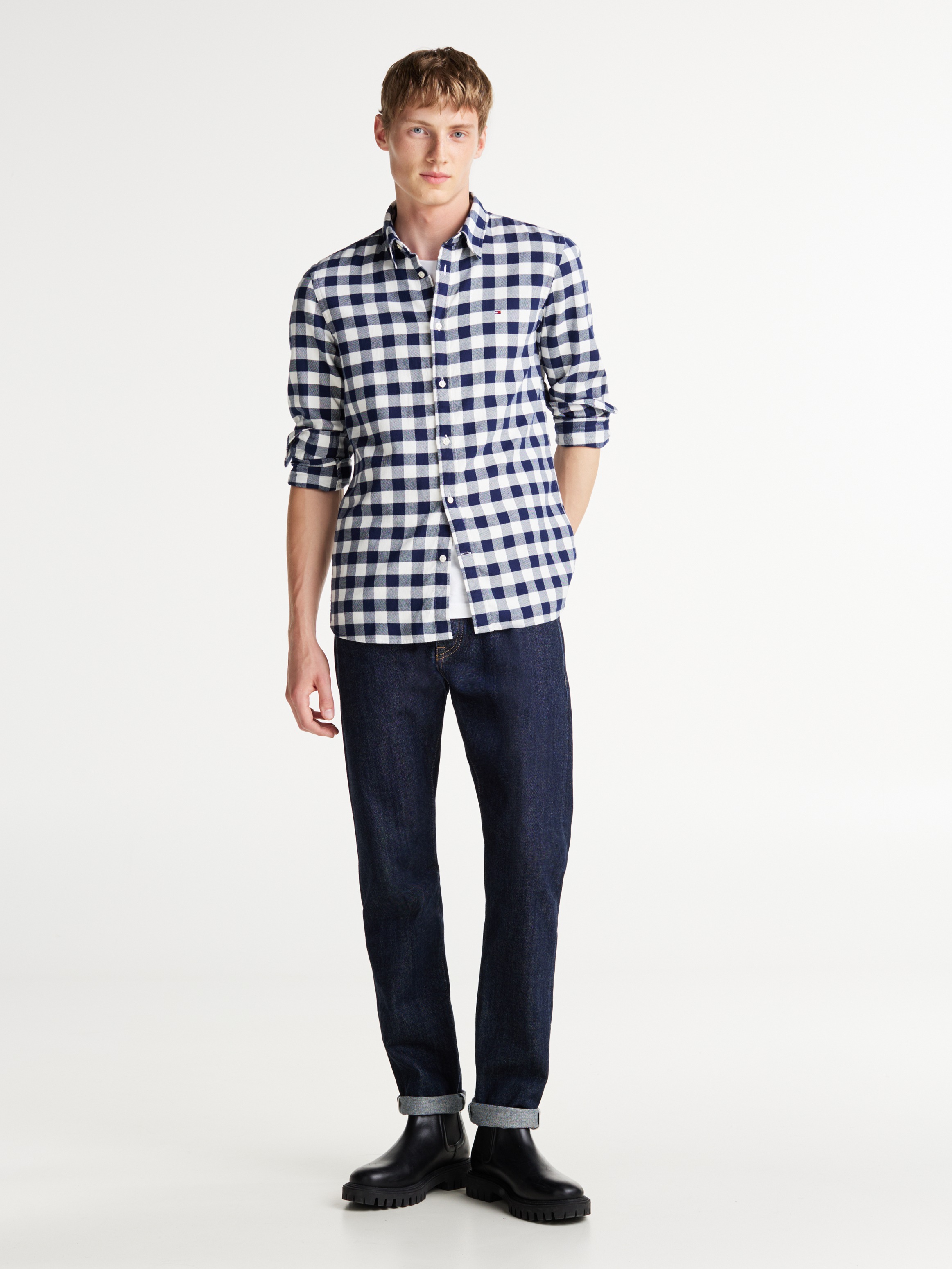 Thumbnail - Tommy Hilfiger Langarmhemd "BRUSHED GINGHAM Slim Fit SHIRT" modisch kariert