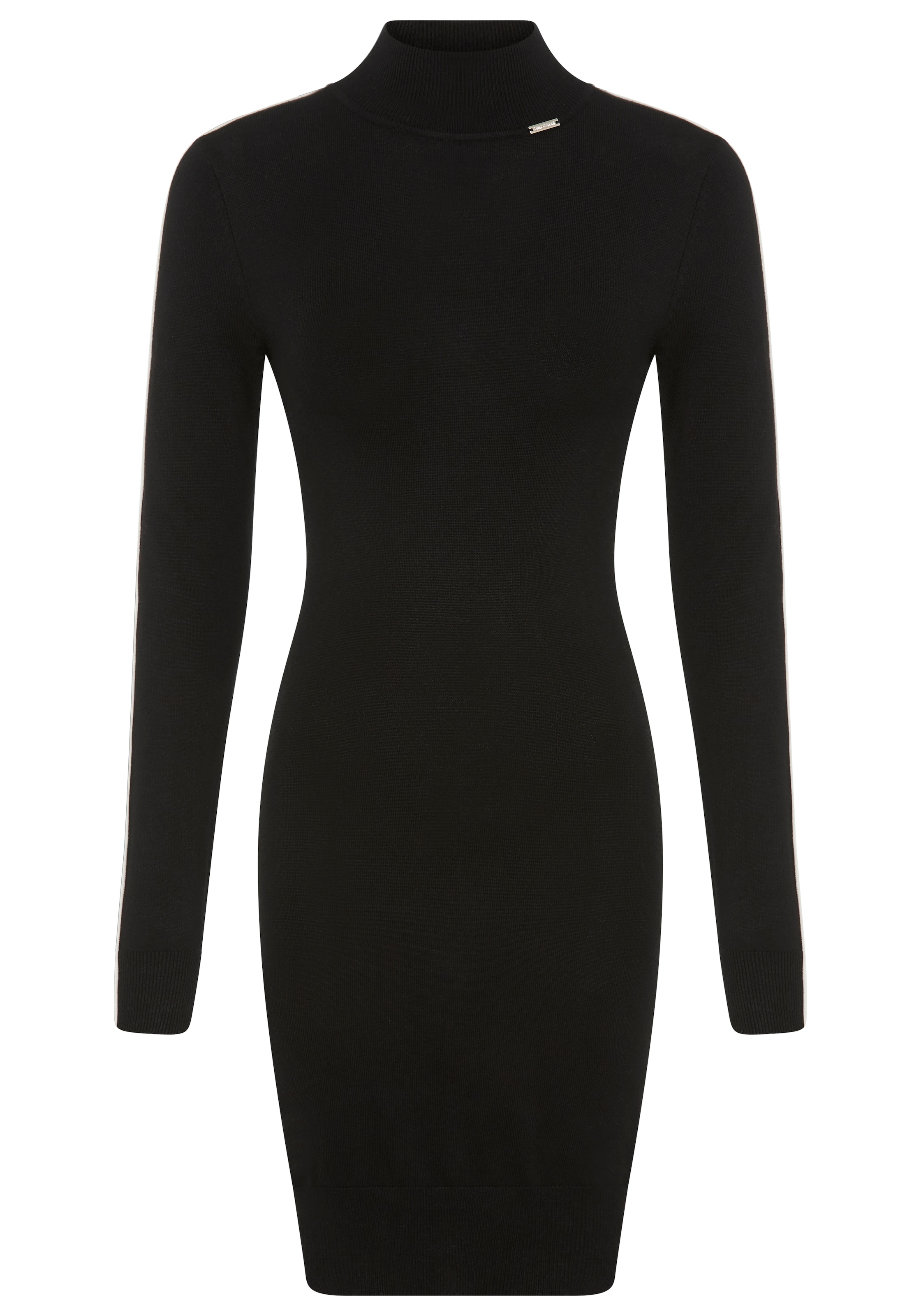 Bruno Banani Strickkleid, mit edlem Kontraststreifen