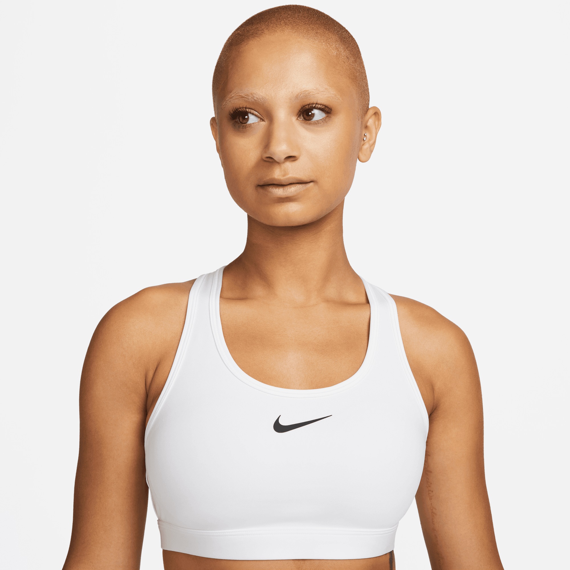 Nike Swoosh Medium Brassière de Sport White/Stone Mauve/Black L 4