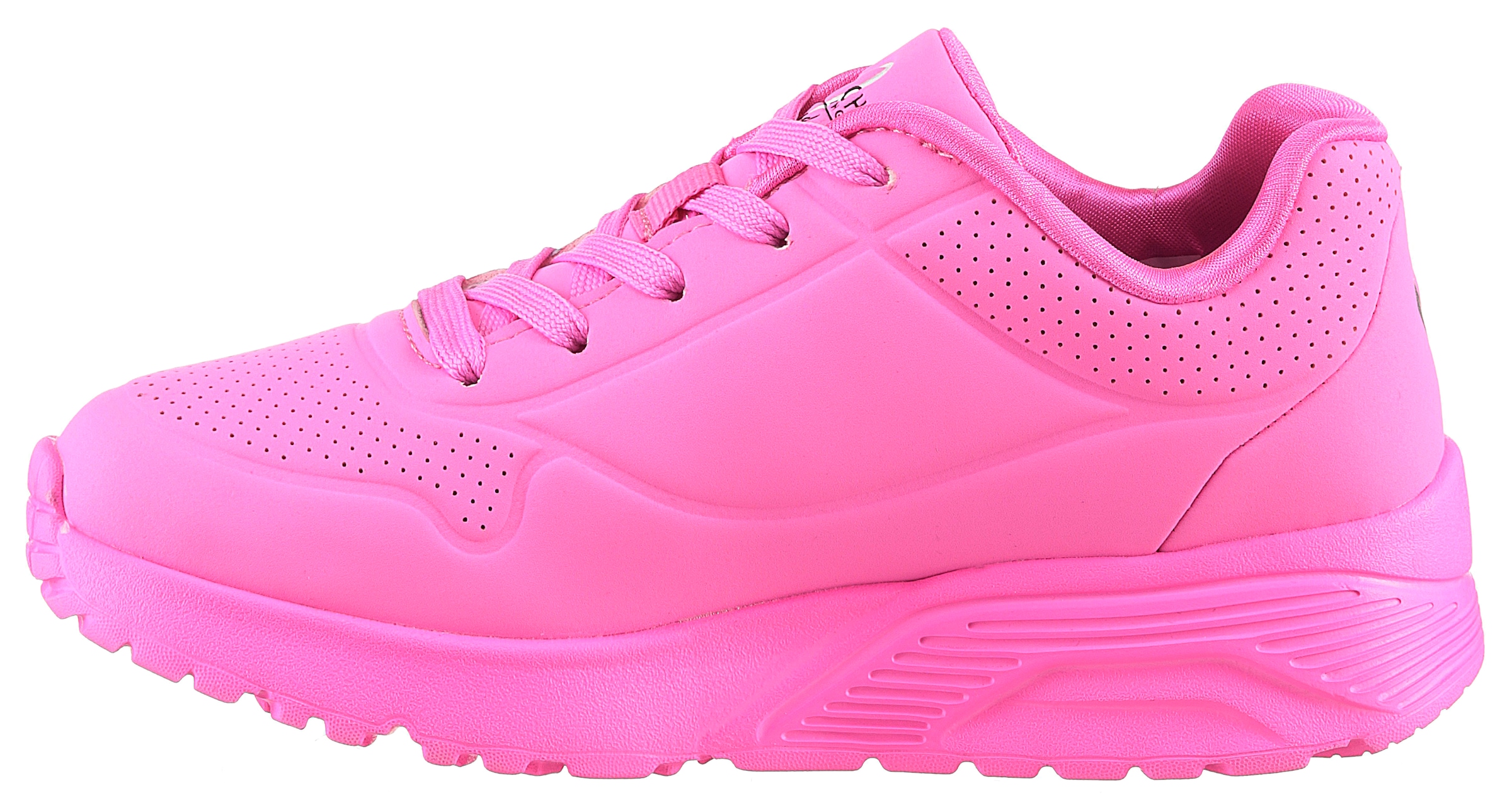 Skechers Sneaker »UNO LITE-METALLIC LOVE«, Keil,-Schnürschuh, Skech-Air Funktion, Größenschablone zum Download