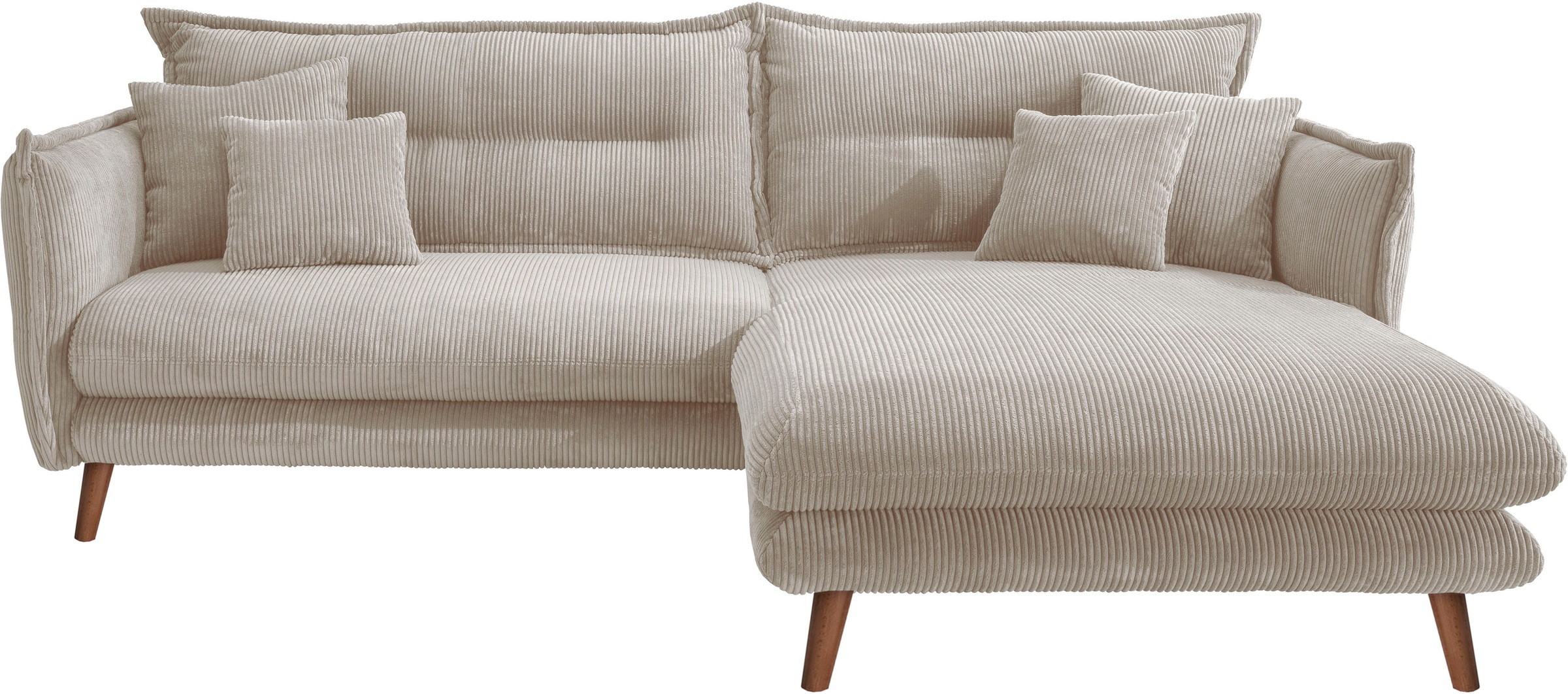 INOSIGN Ecksofa "Lazio modern und bequem, schmale Armlehnen, tolle Detailve günstig online kaufen