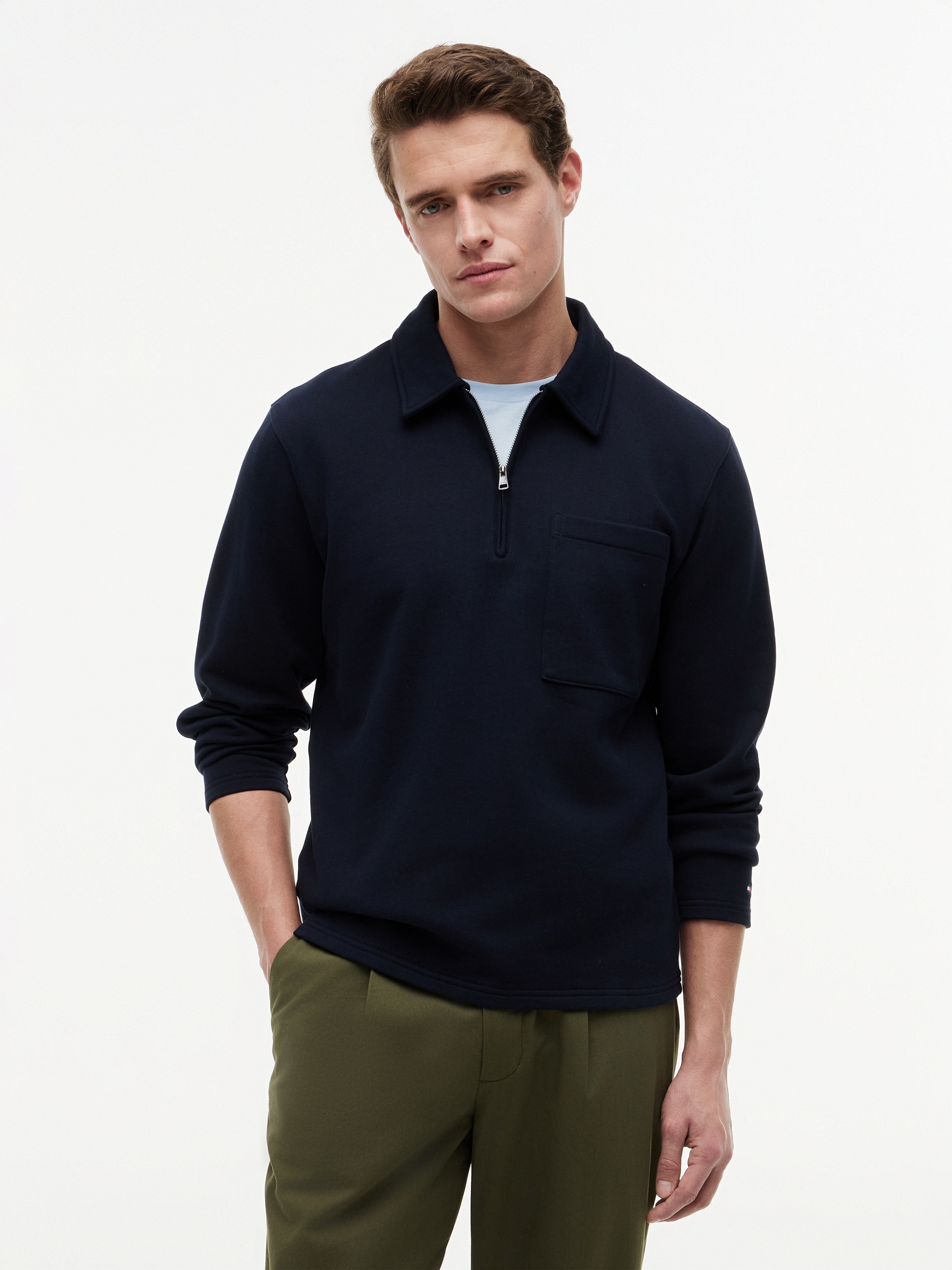Tommy Hilfiger Sweatshirt "ESSENTIAL TERRY POCKET 1/4 ZIP"
