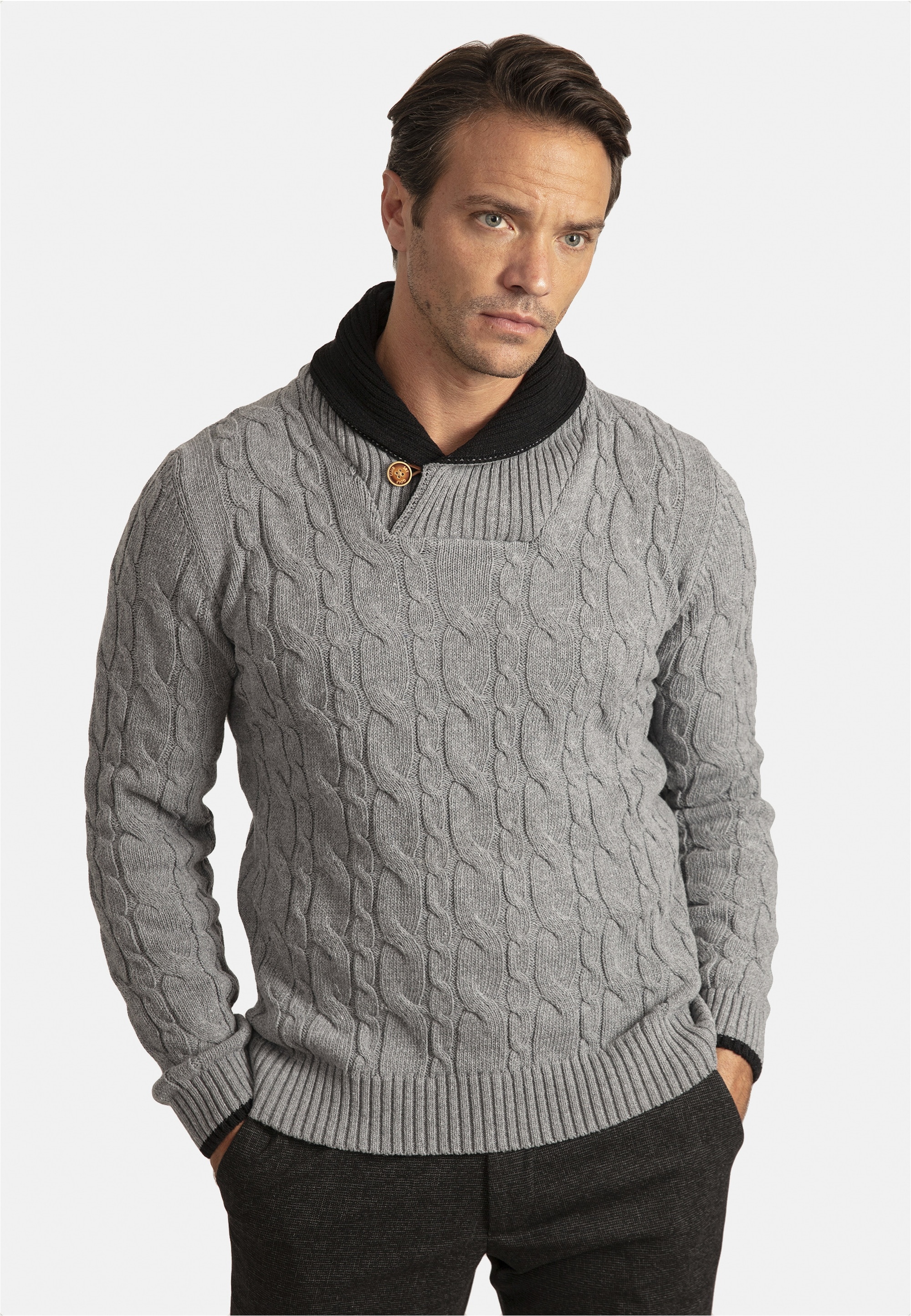SIR RAYMOND TAILOR Strickpullover »Meribel«, im angesagten Grobstrick-Design