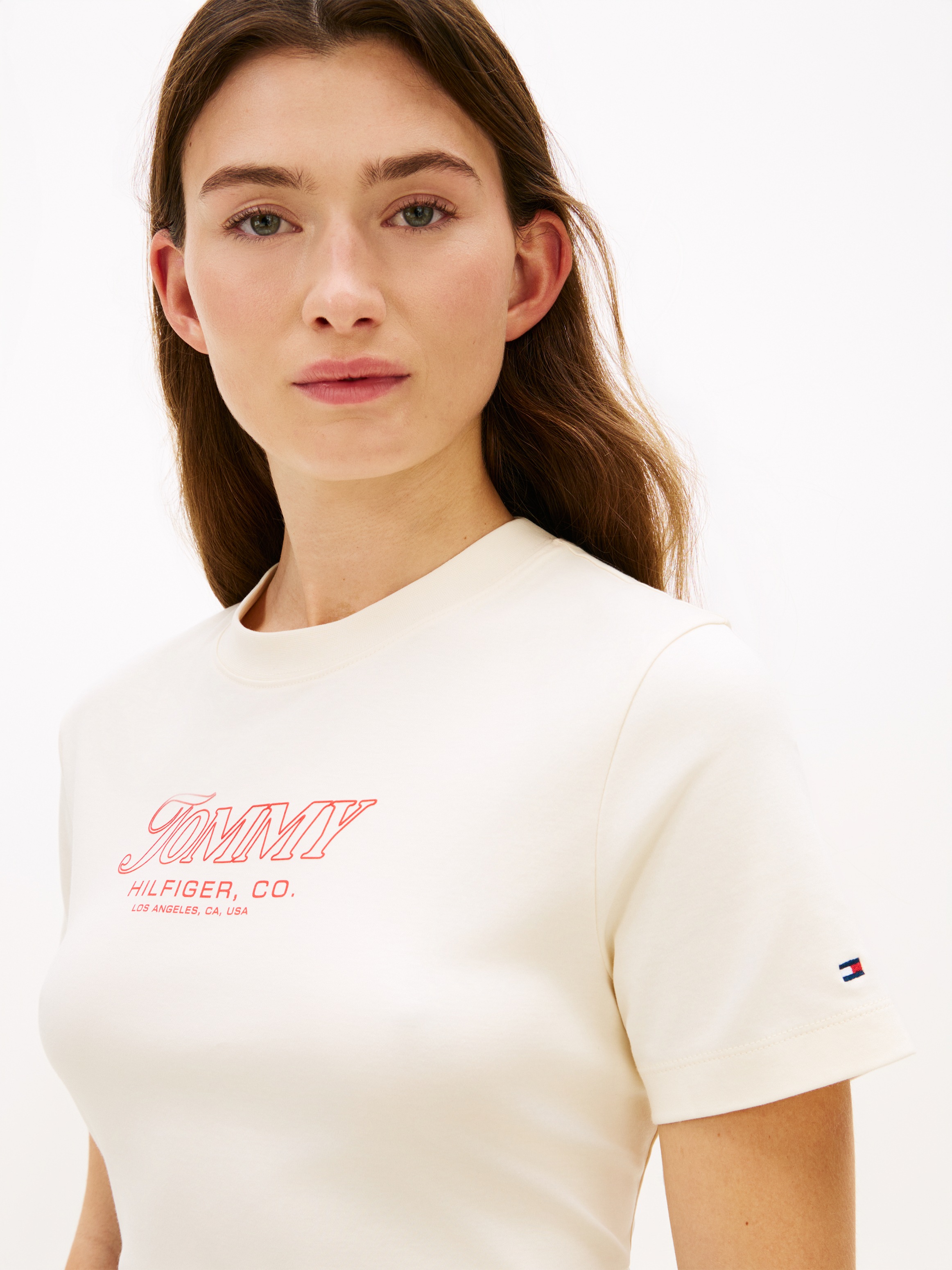 Tommy Hilfiger Kurzarmshirt "TILT GRAPHIC REG C-NK SS TEE" mit großem Logo- günstig online kaufen