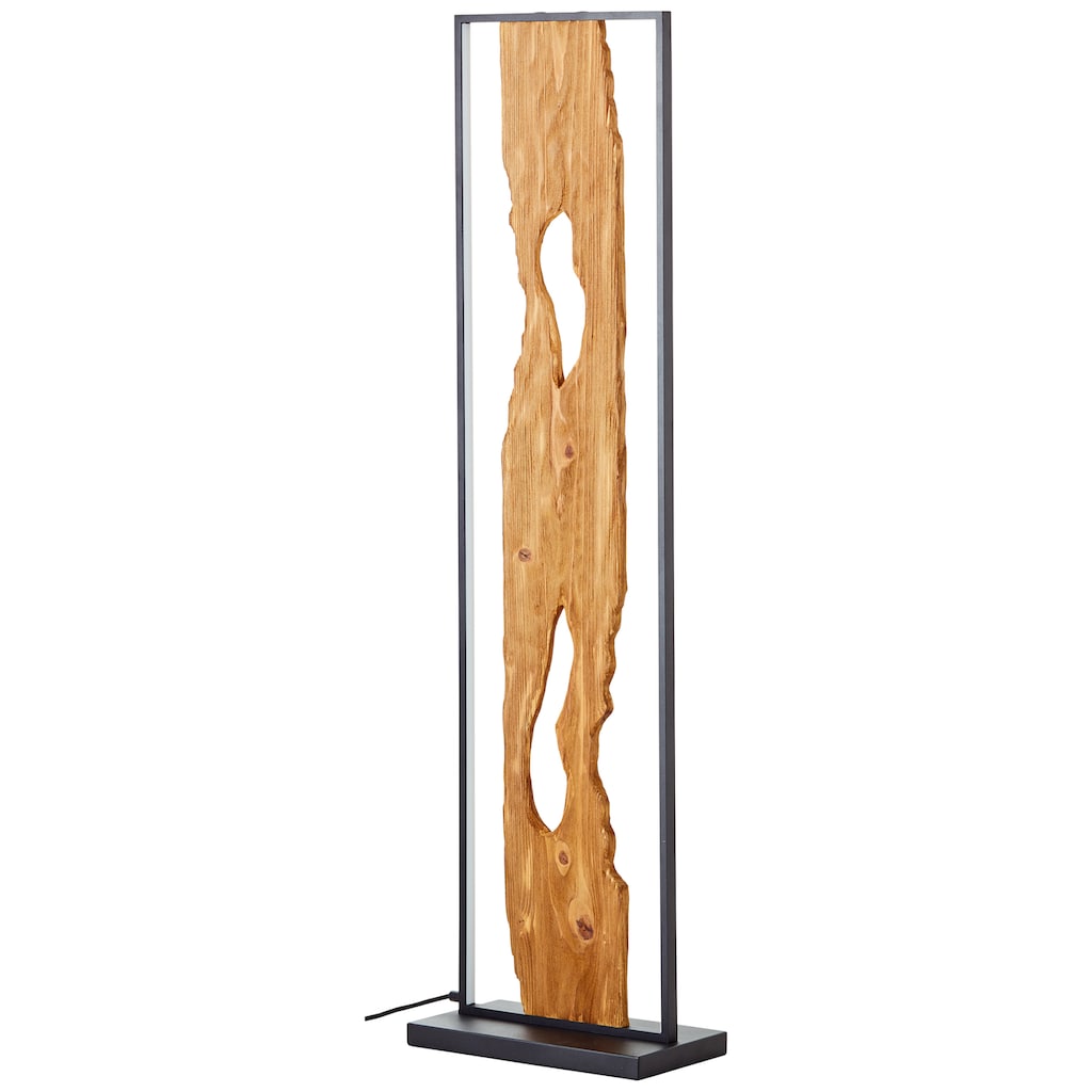 Brilliant LED Stehlampe »Chaumont«, Höhe 120 cm, 2300 lm, Aluminium/Metall/Holz, schwarz/holz