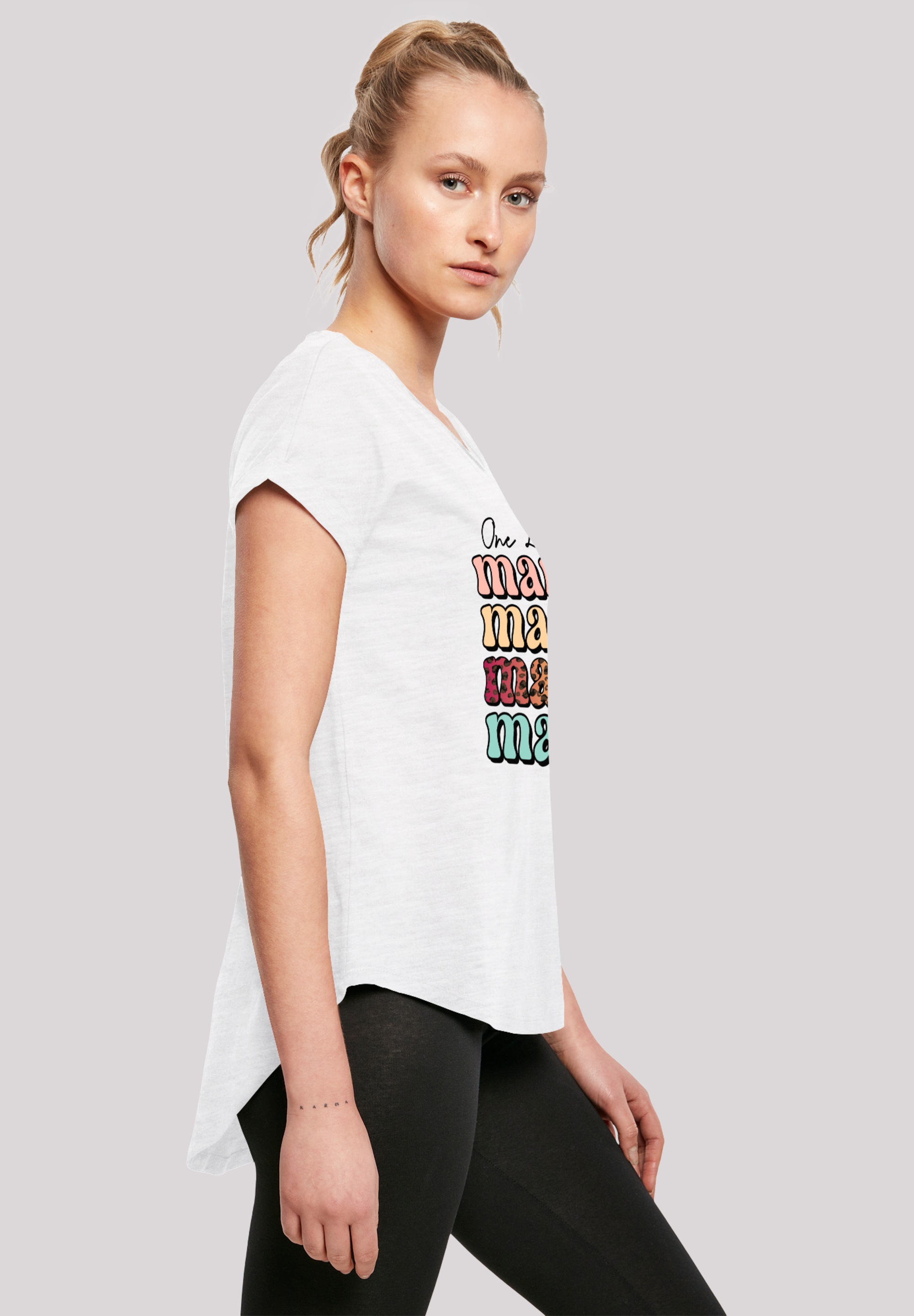 F4NT4STIC T-Shirt »Mothers Day Mama Typography Leopard Print Pastel«, Premium Qualität